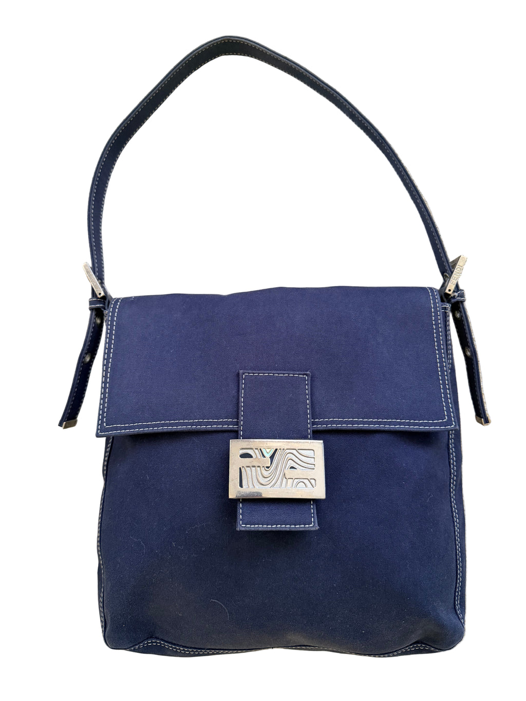 Fendi Vintage Blue Mamma Baguette