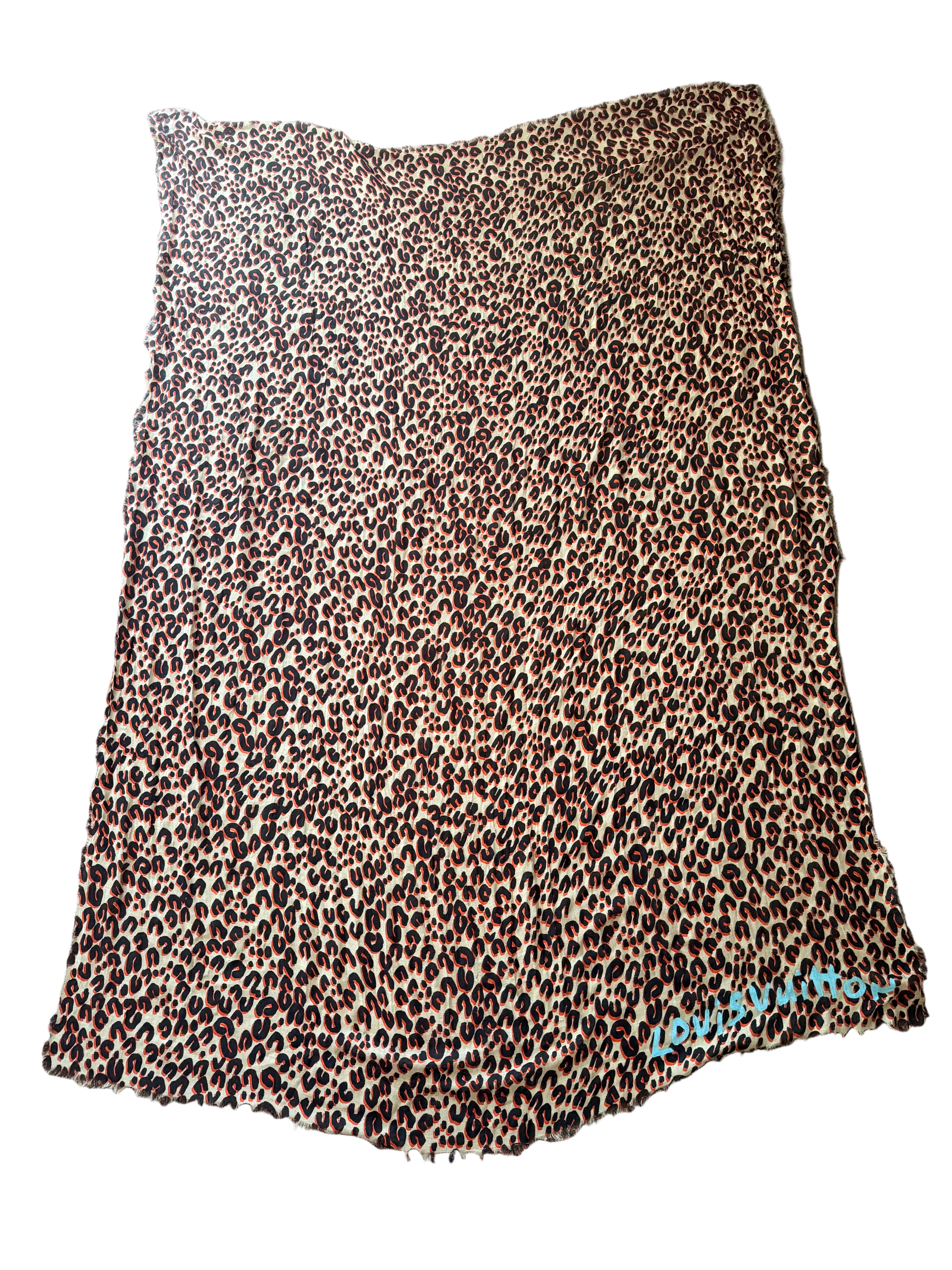 Louis Vuitton x Stephen Sprouse Limited Edition Leopard Etole Stole