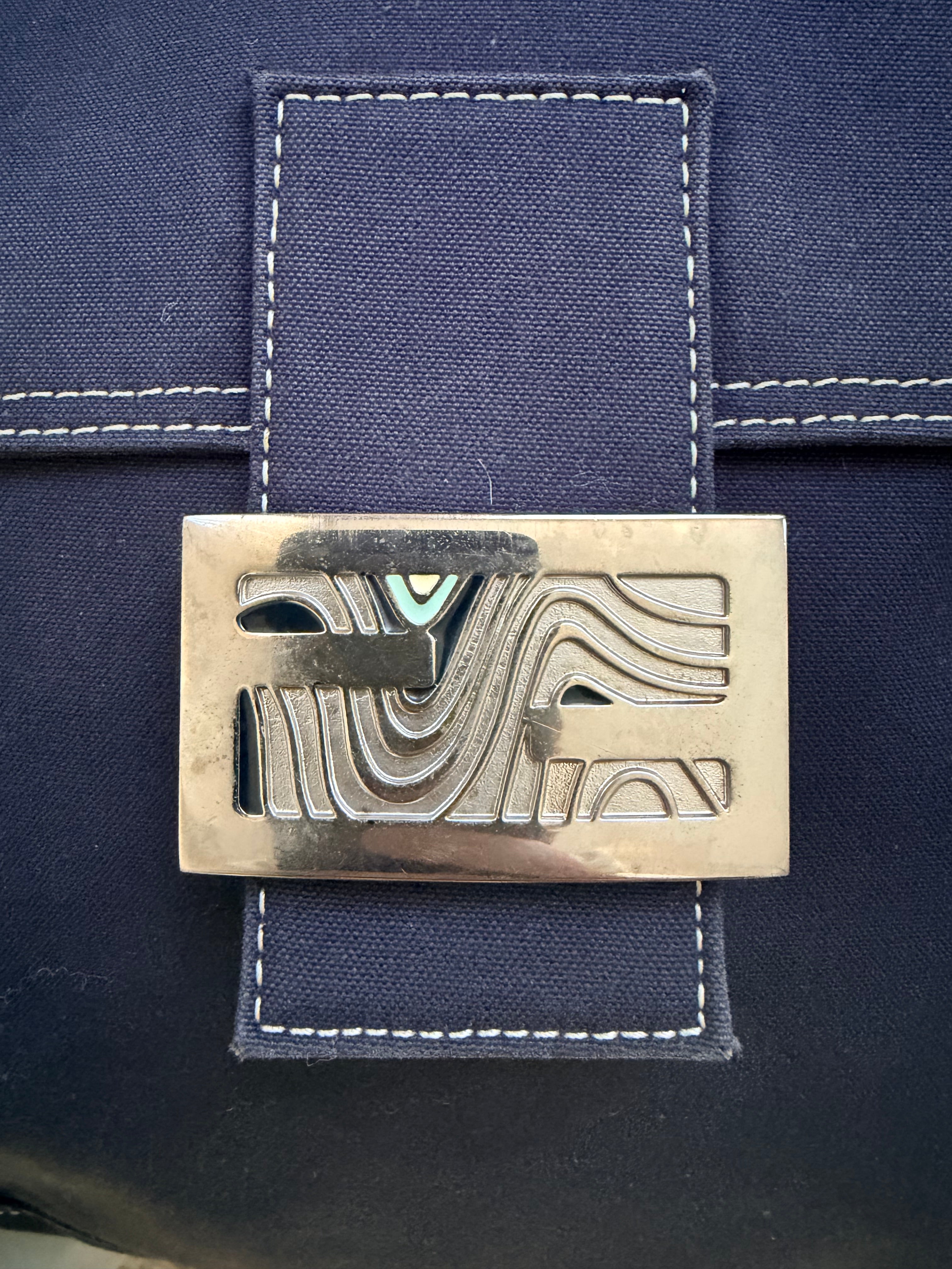 Fendi Vintage Blue Mamma Baguette