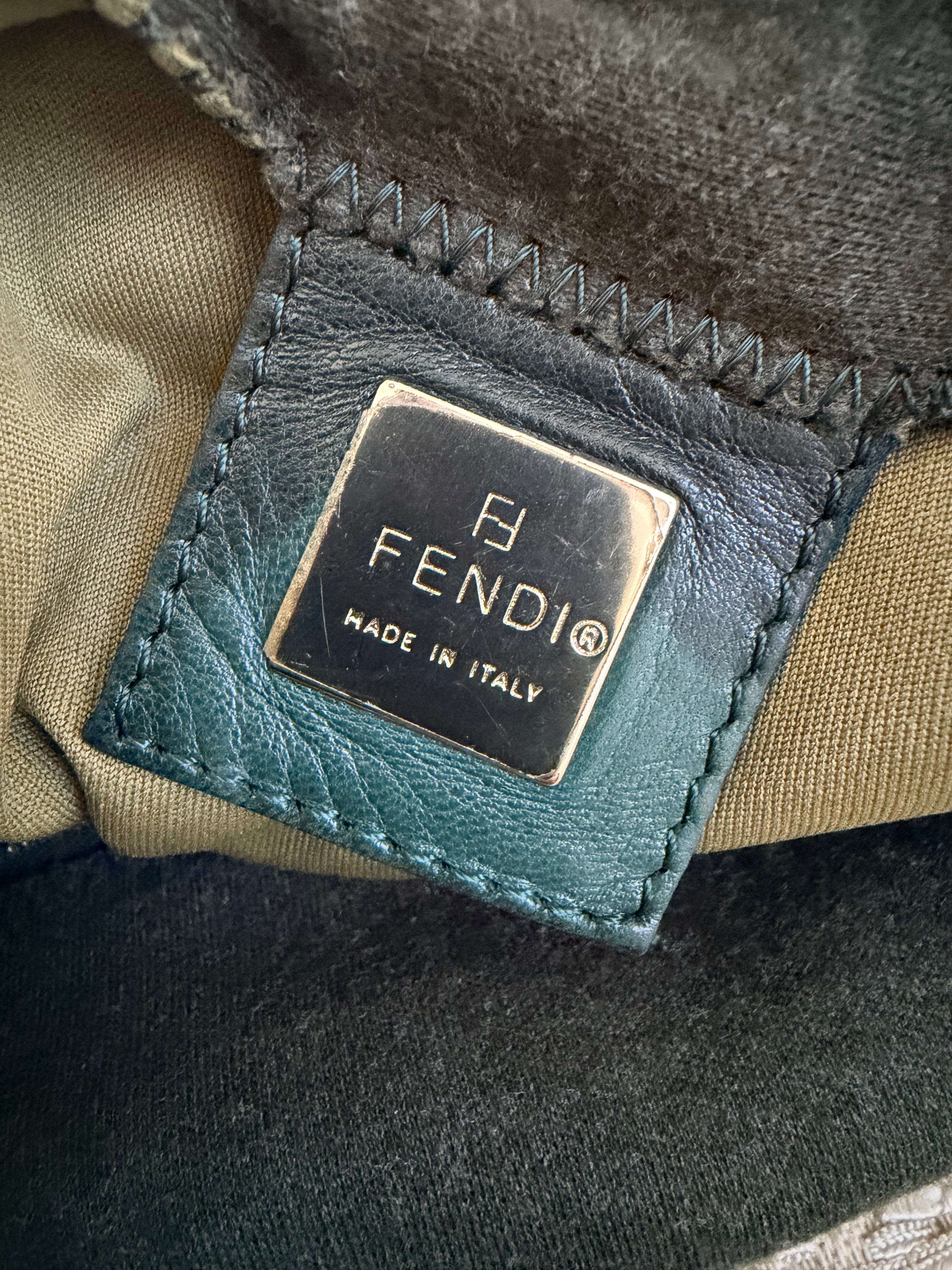 Vintage Fendi Khaki Mamma Baguette