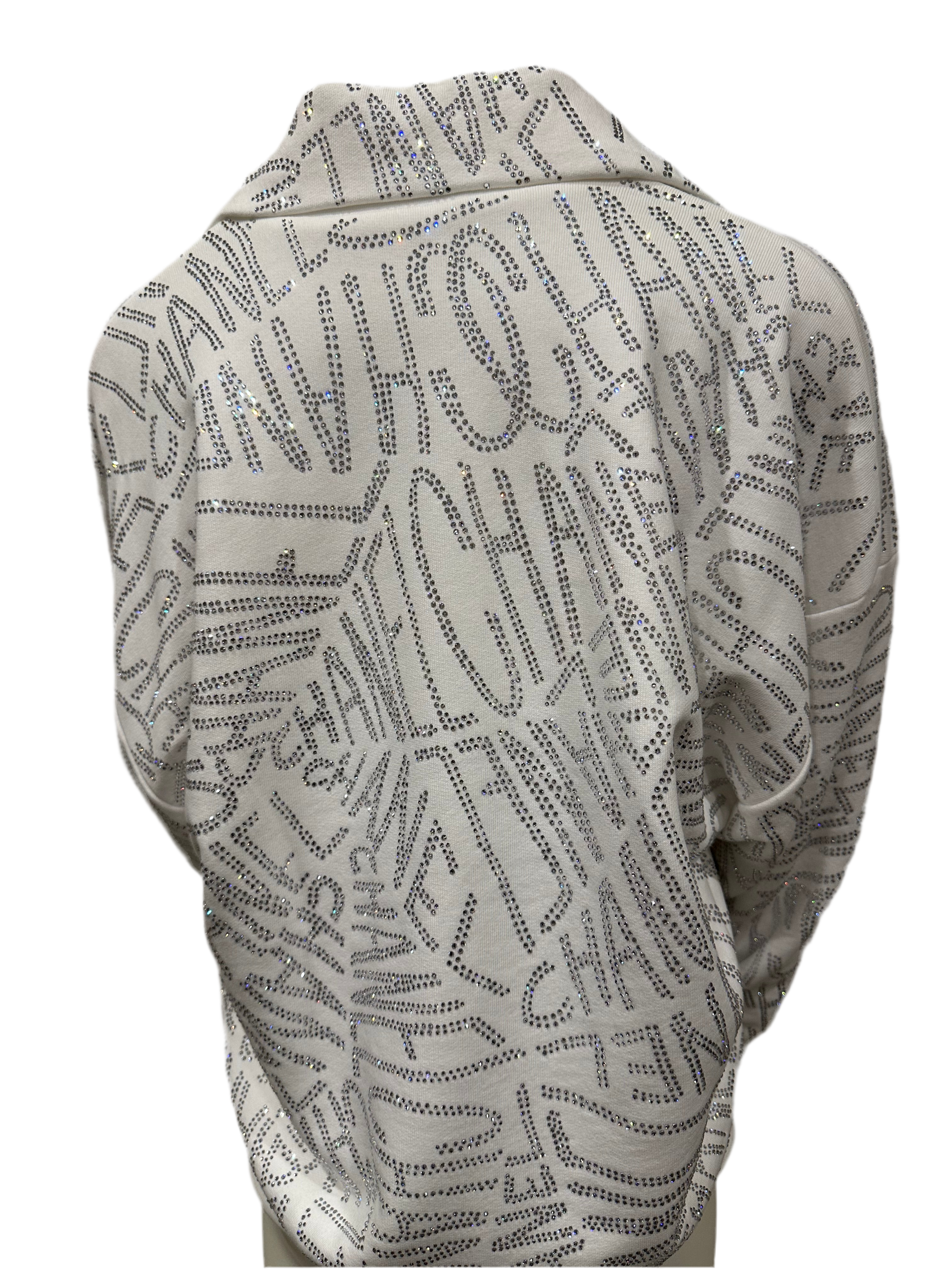 Chanel Coco Neige Crystal Sweatshirt (Size 40)