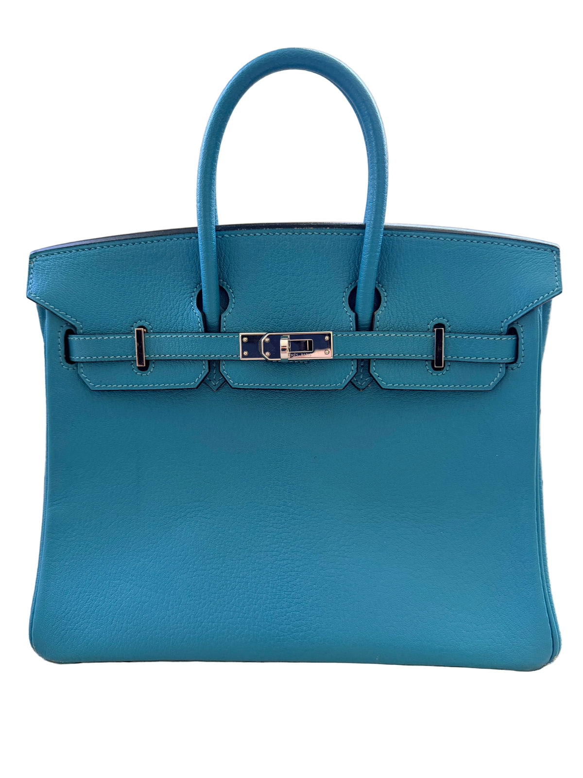 Hermès Birkin 25 Bleu Saint Cyr Chèvre Mysore - Authenticated Pre-Owned Hermès Luxury Handbag Perth Australia - View 1
