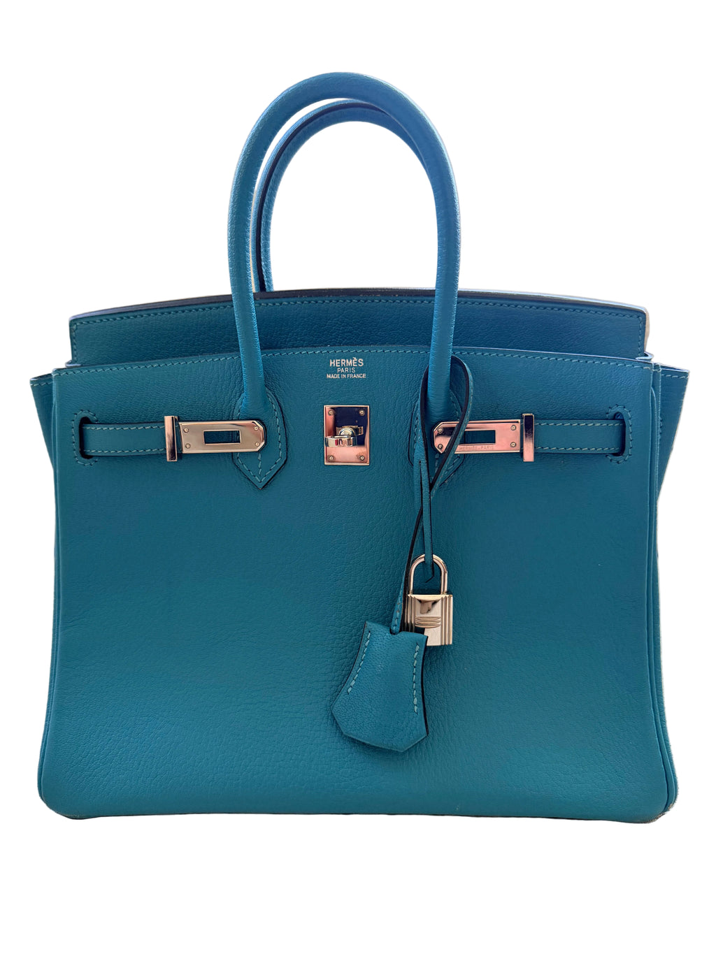 Hermès Birkin 25 Bleu Saint Cyr Chèvre Mysore - Authenticated Pre-Owned Hermès Luxury Handbag Perth Australia - View 3