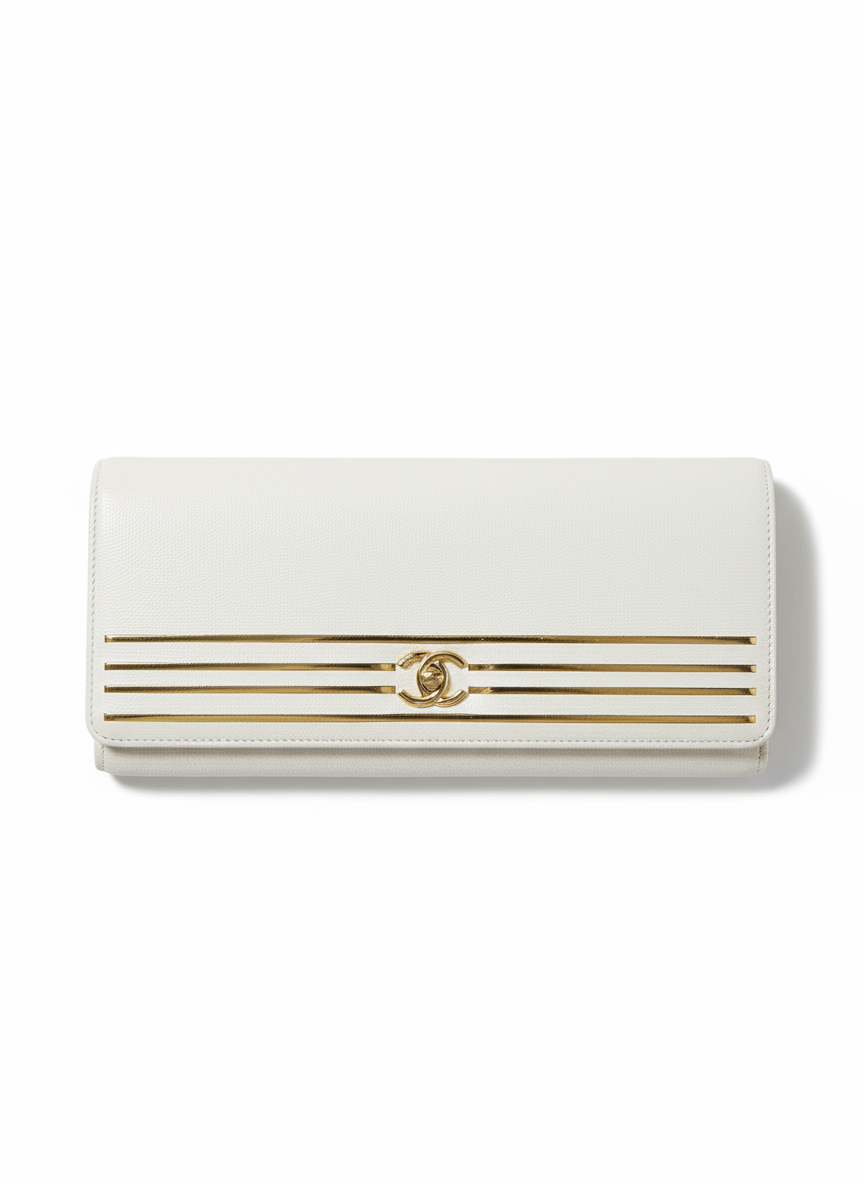 Chanel Captain Gold Clutch