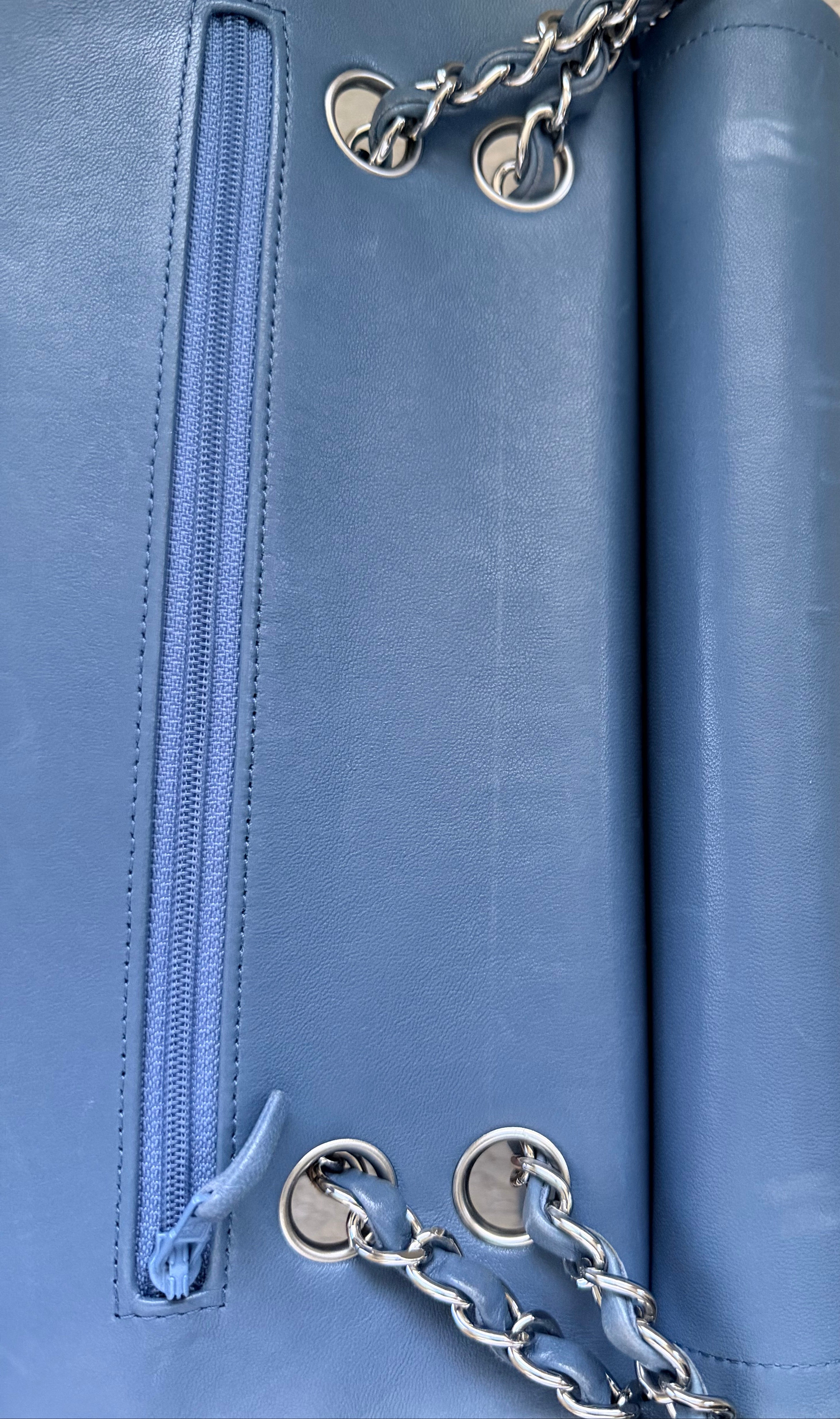 Chanel Classic Double Flap Medium Lambskin Blue