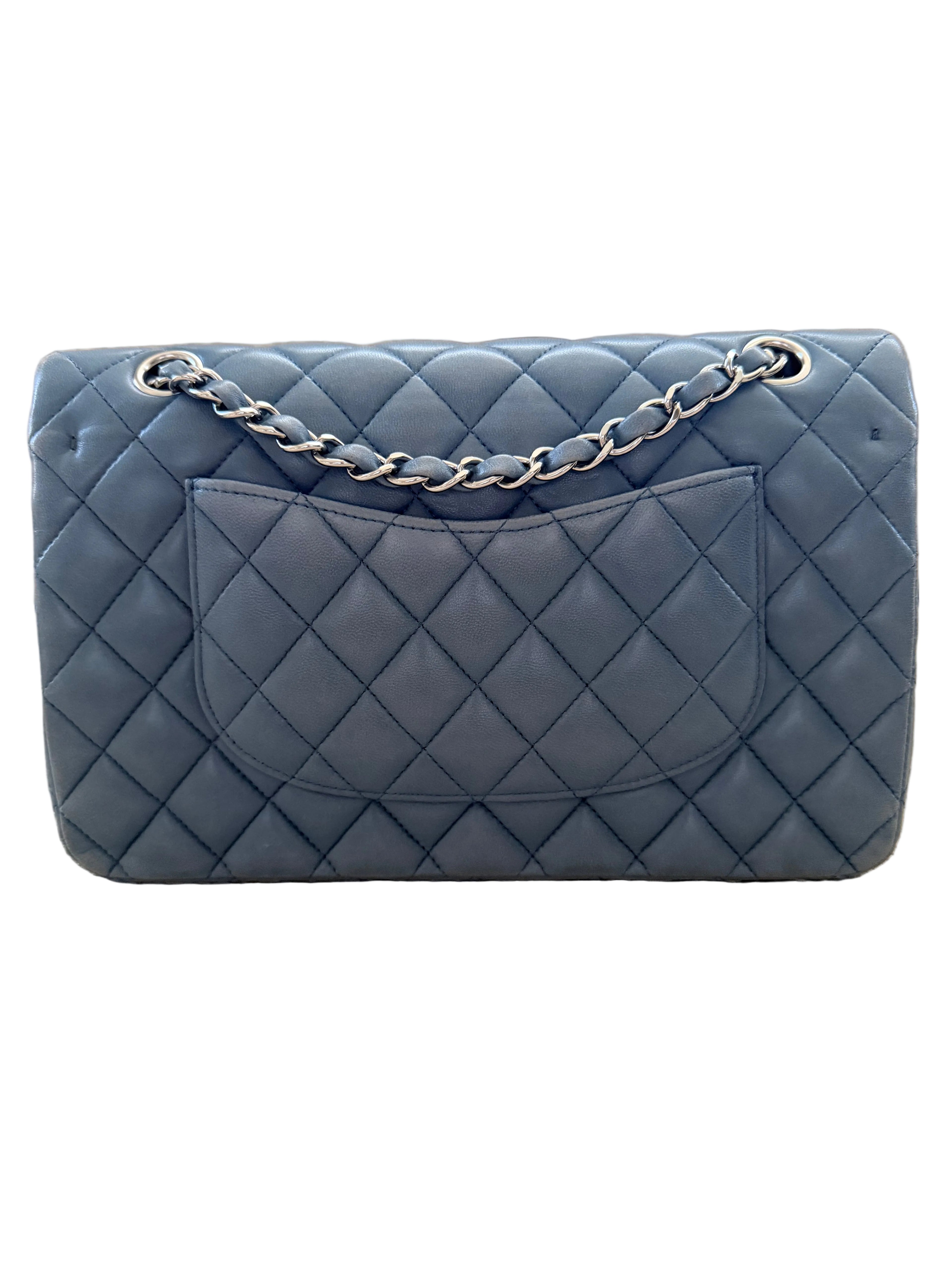 Chanel Classic Double Flap Medium Lambskin Blue