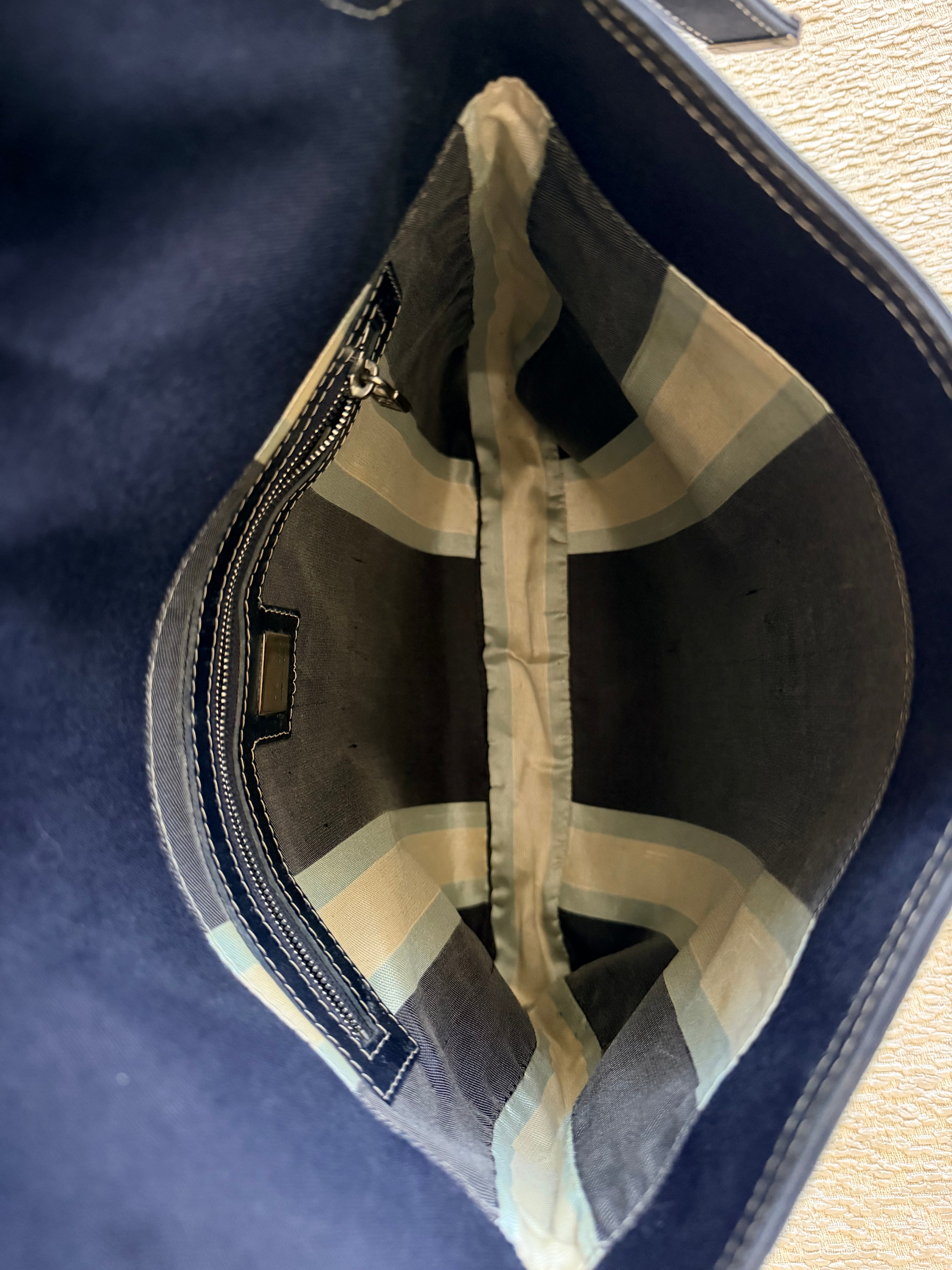 Fendi Vintage Blue Mamma Baguette