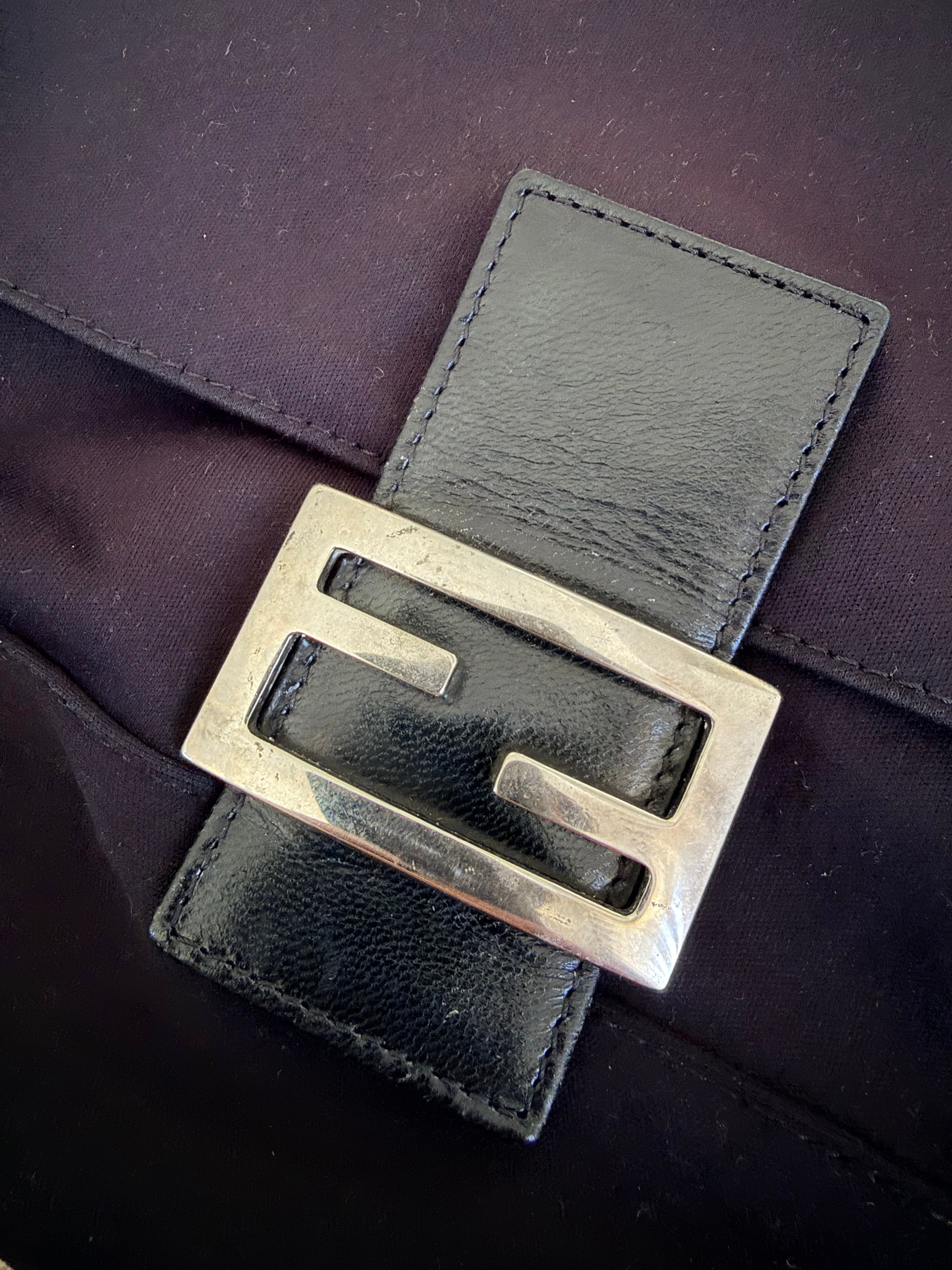 Vintage Black Fendi Mamma Baguette