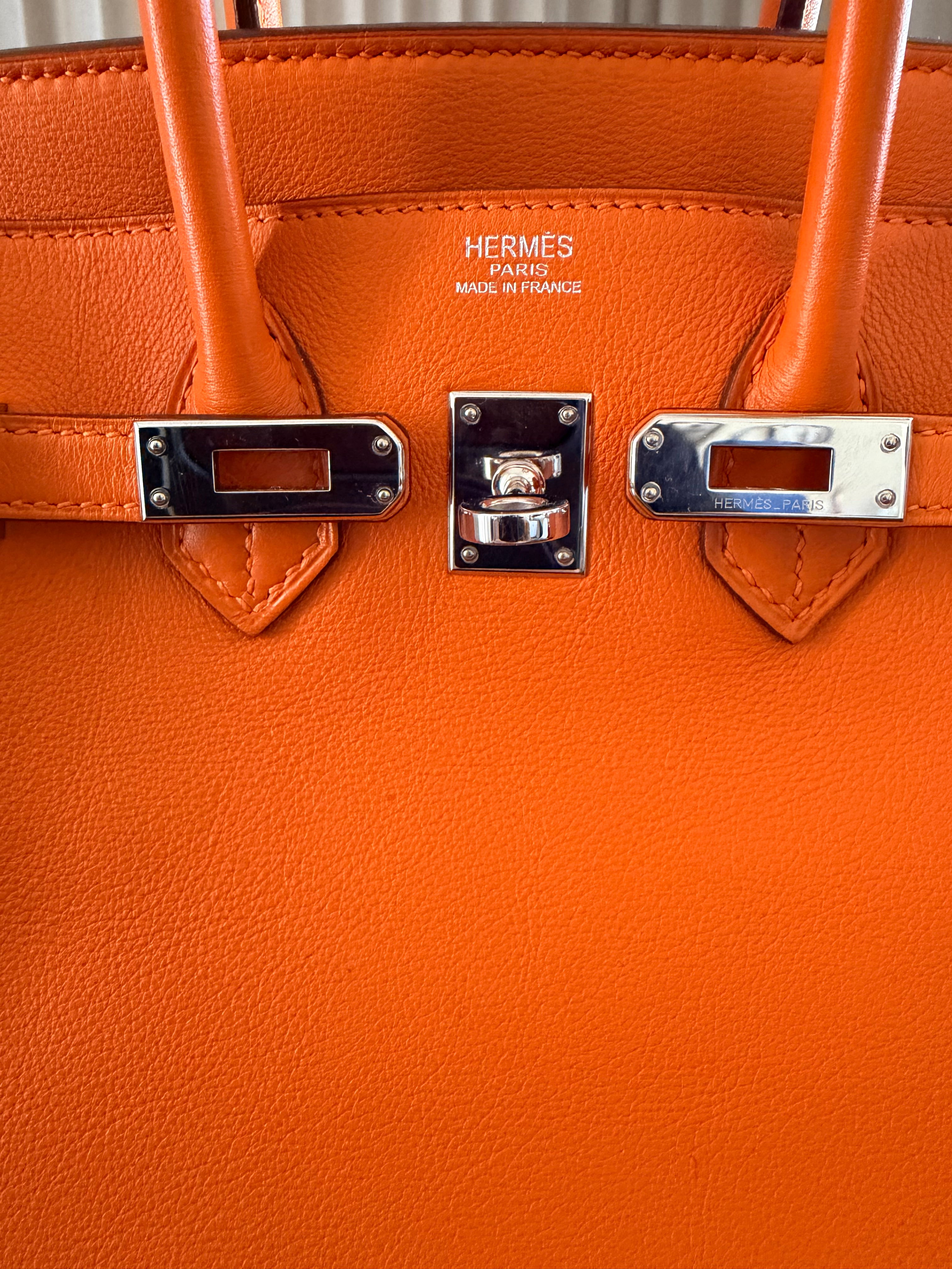 Hermes Birkin 25 Orange Swift