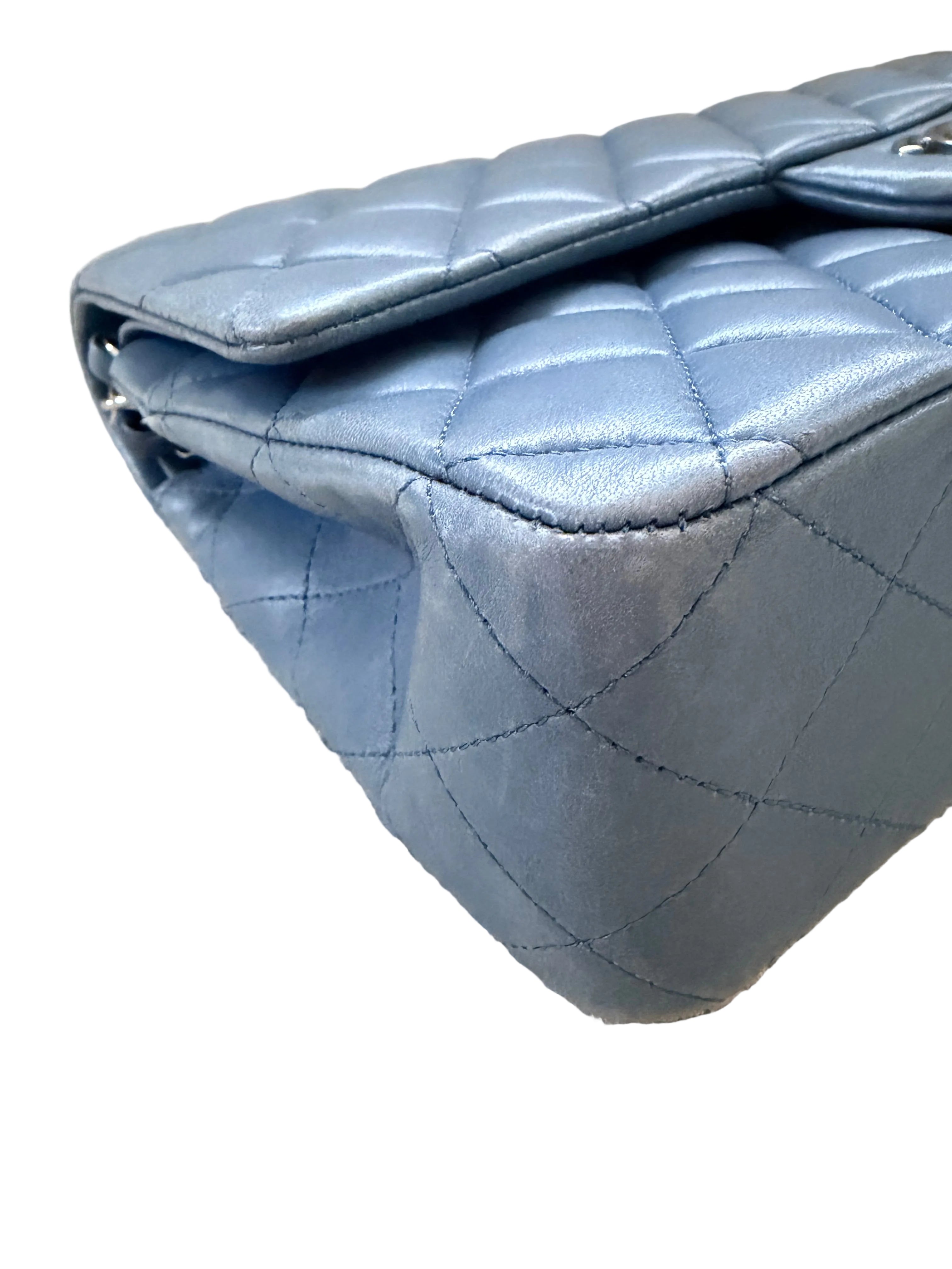 Chanel Classic Double Flap Medium Lambskin Blue