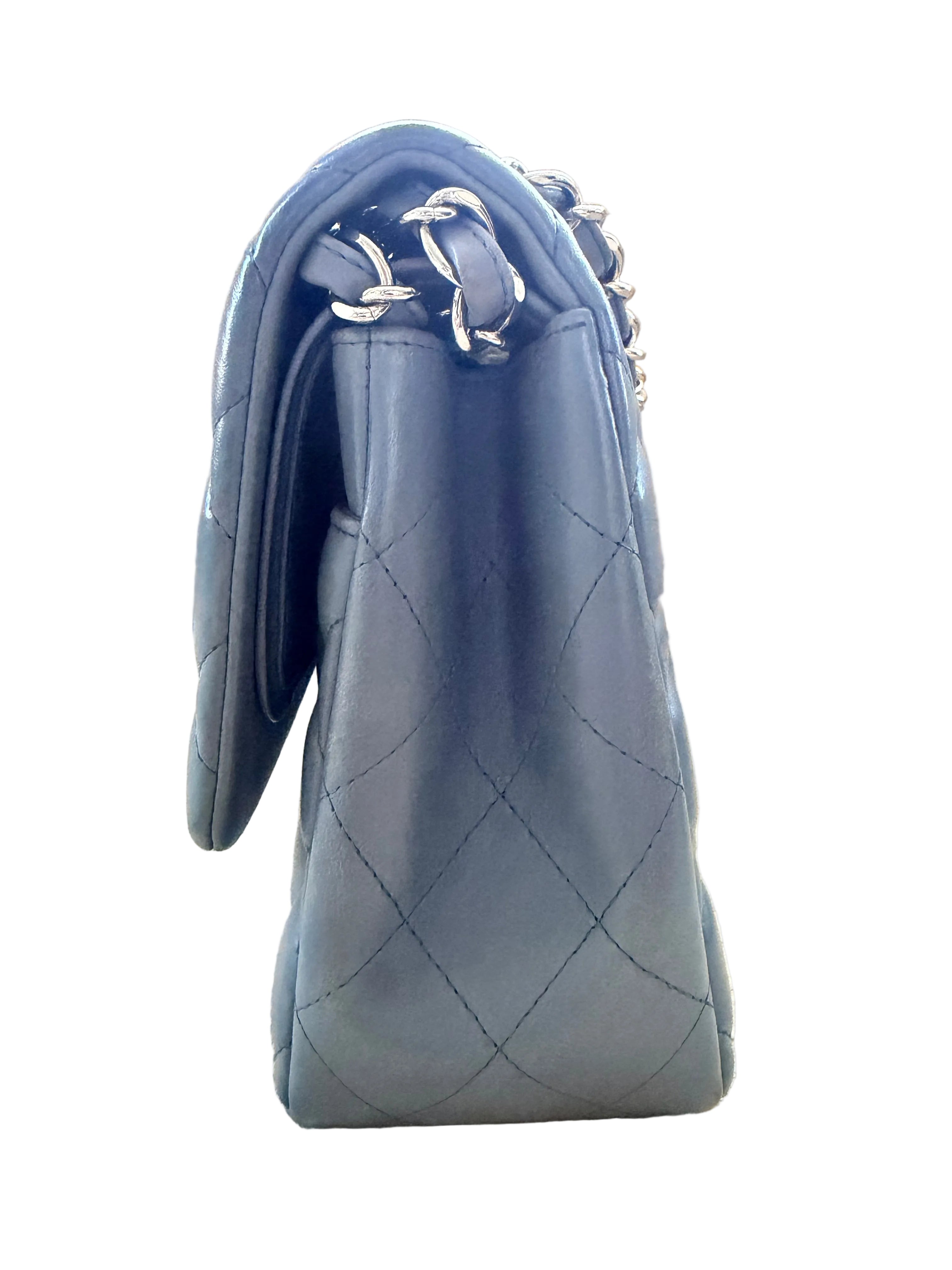 Chanel Classic Double Flap Jumbo Lambskin Blue