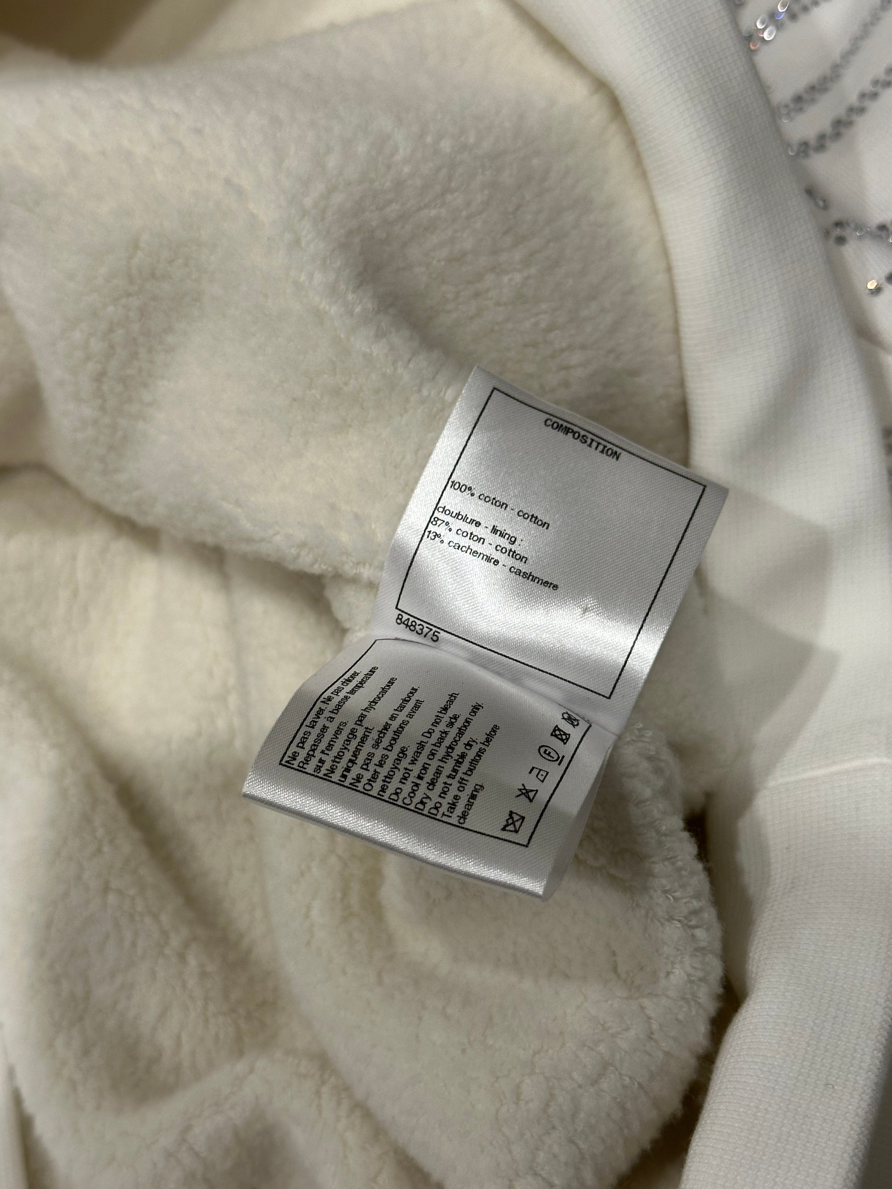 Chanel Coco Neige Crystal Sweatshirt (Size 40)