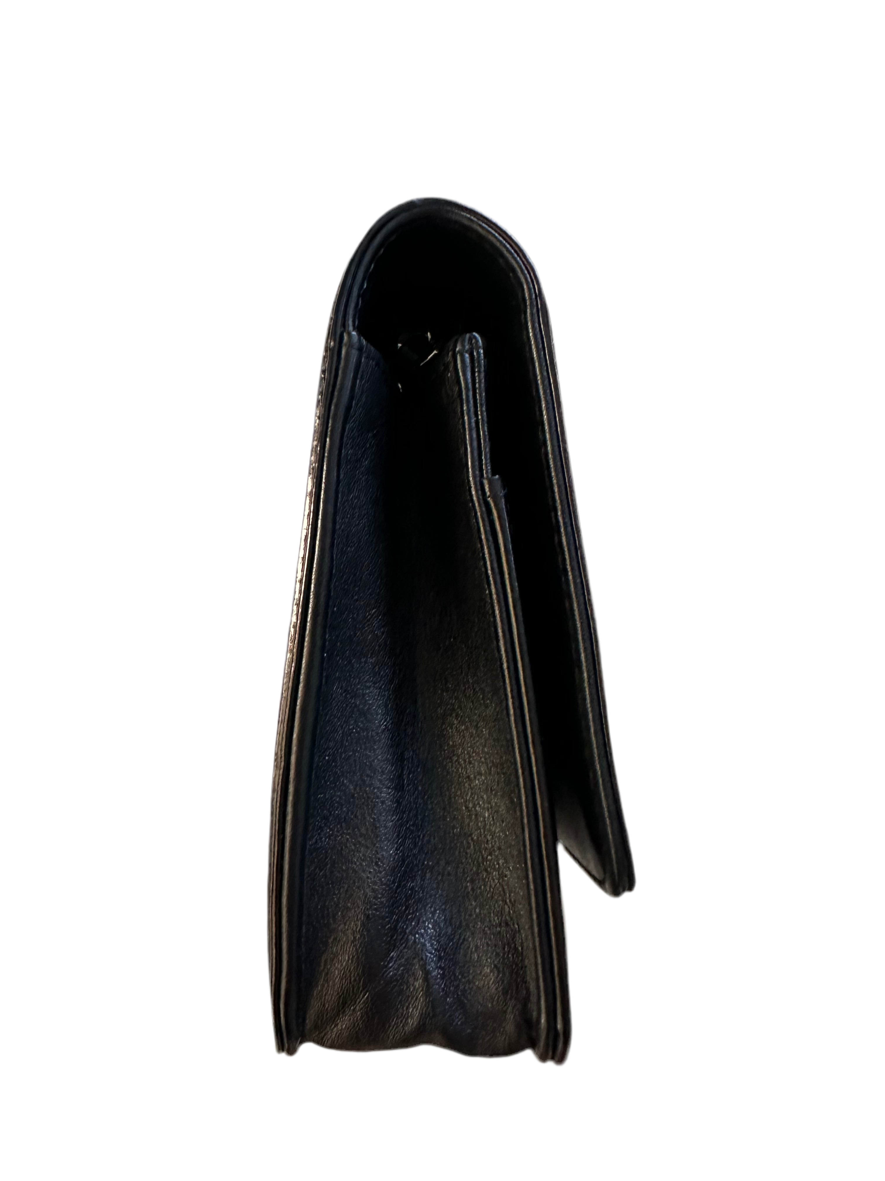 Chanel black patent Boy WOC