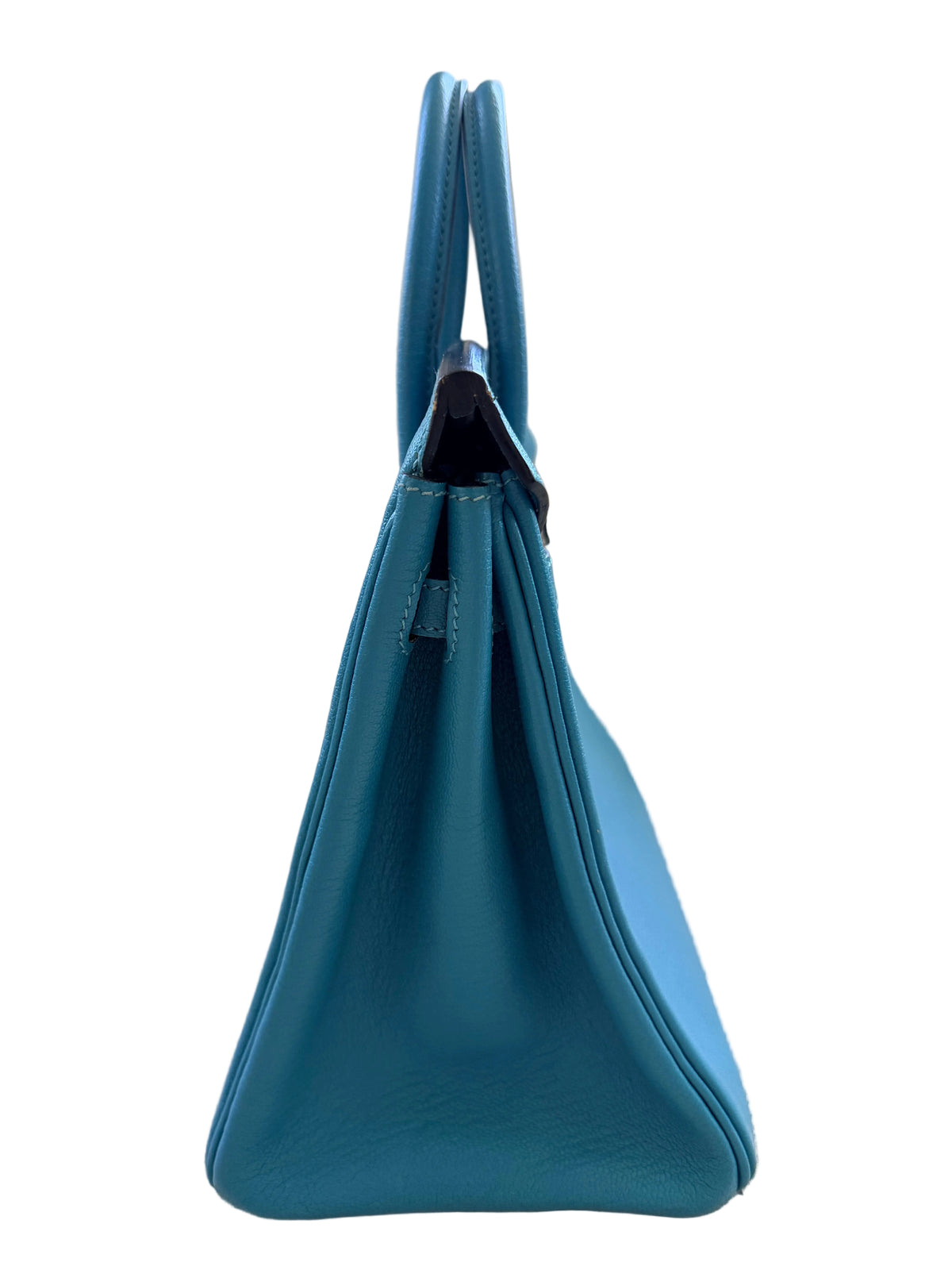 Hermès Birkin 25 Bleu Saint Cyr Chèvre Mysore - Authenticated Pre-Owned Hermès Luxury Handbag Perth Australia - View 4