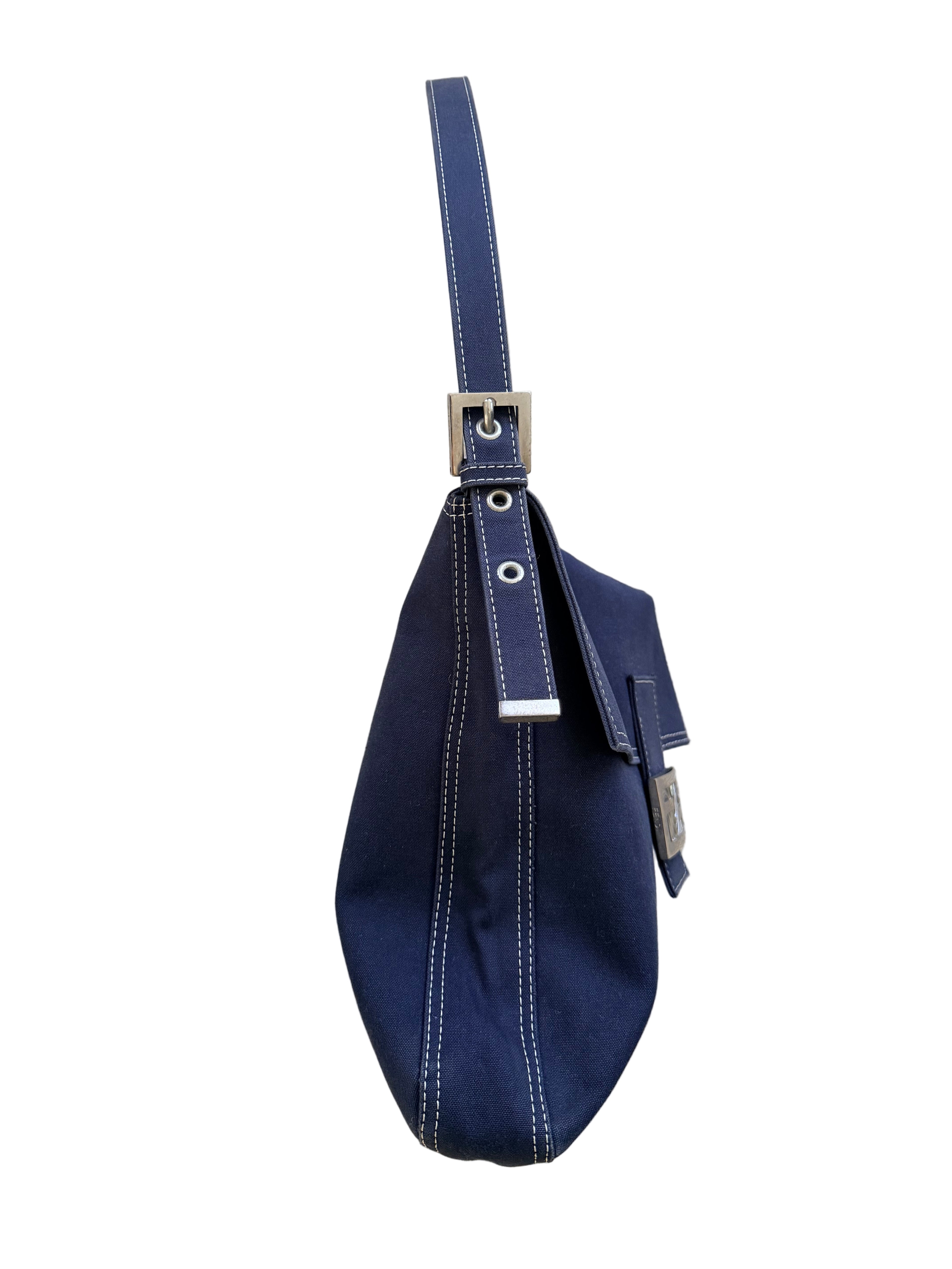 Fendi Vintage Blue Mamma Baguette