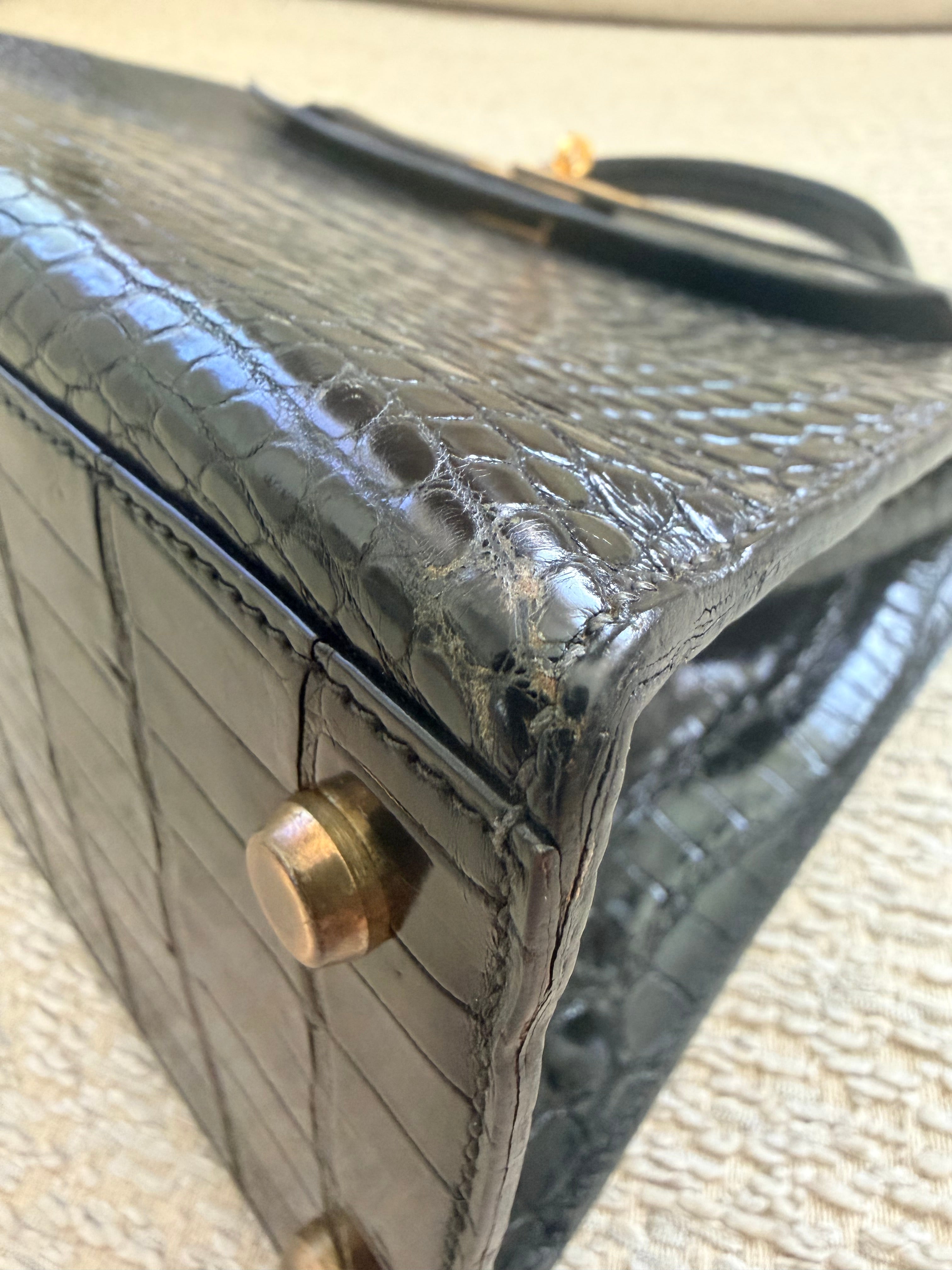 Hermes Vintage Kelly 32 Niloticus Crocodile