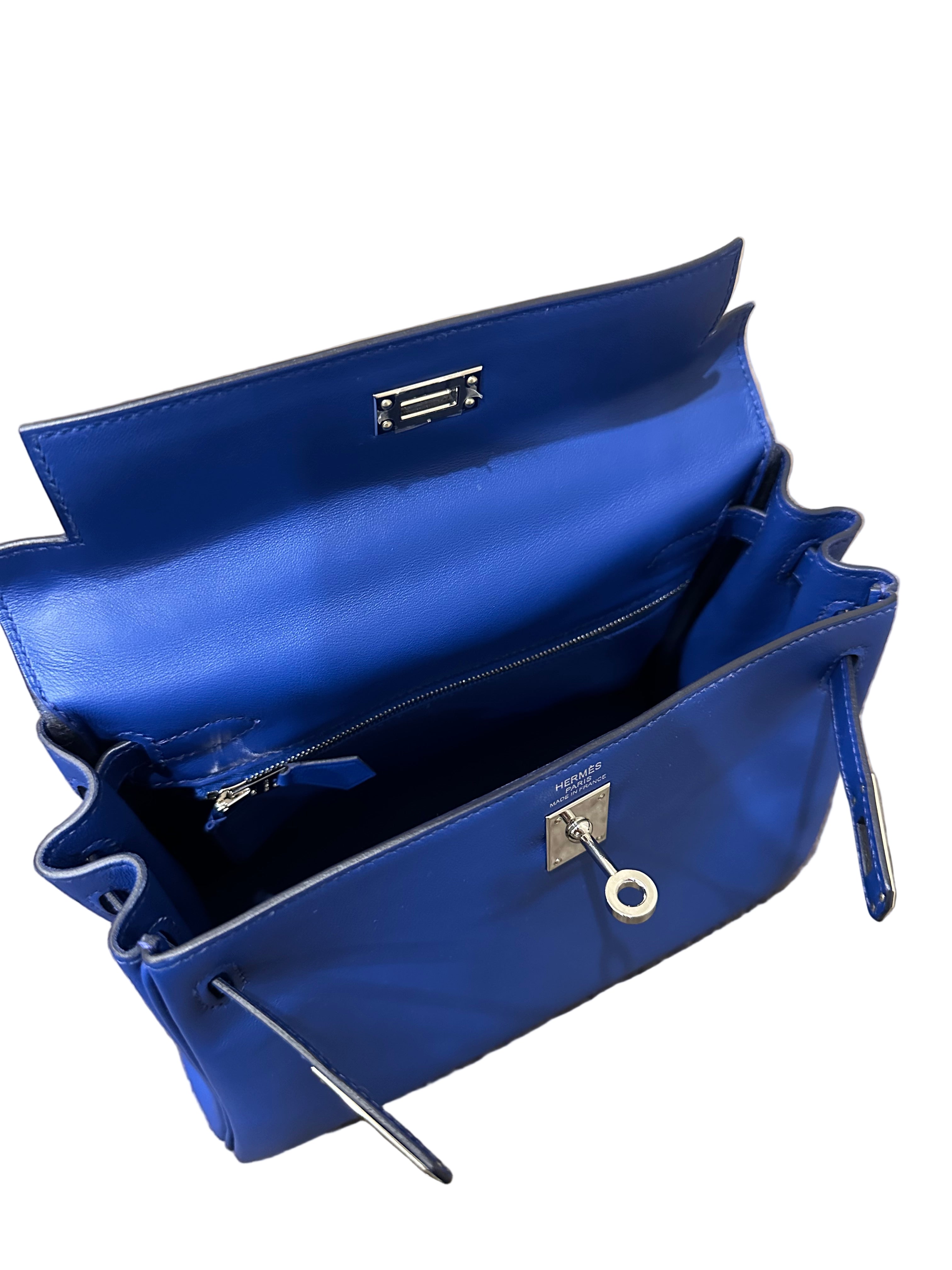Hermès Kelly Retourne 25 - Bleu Royale