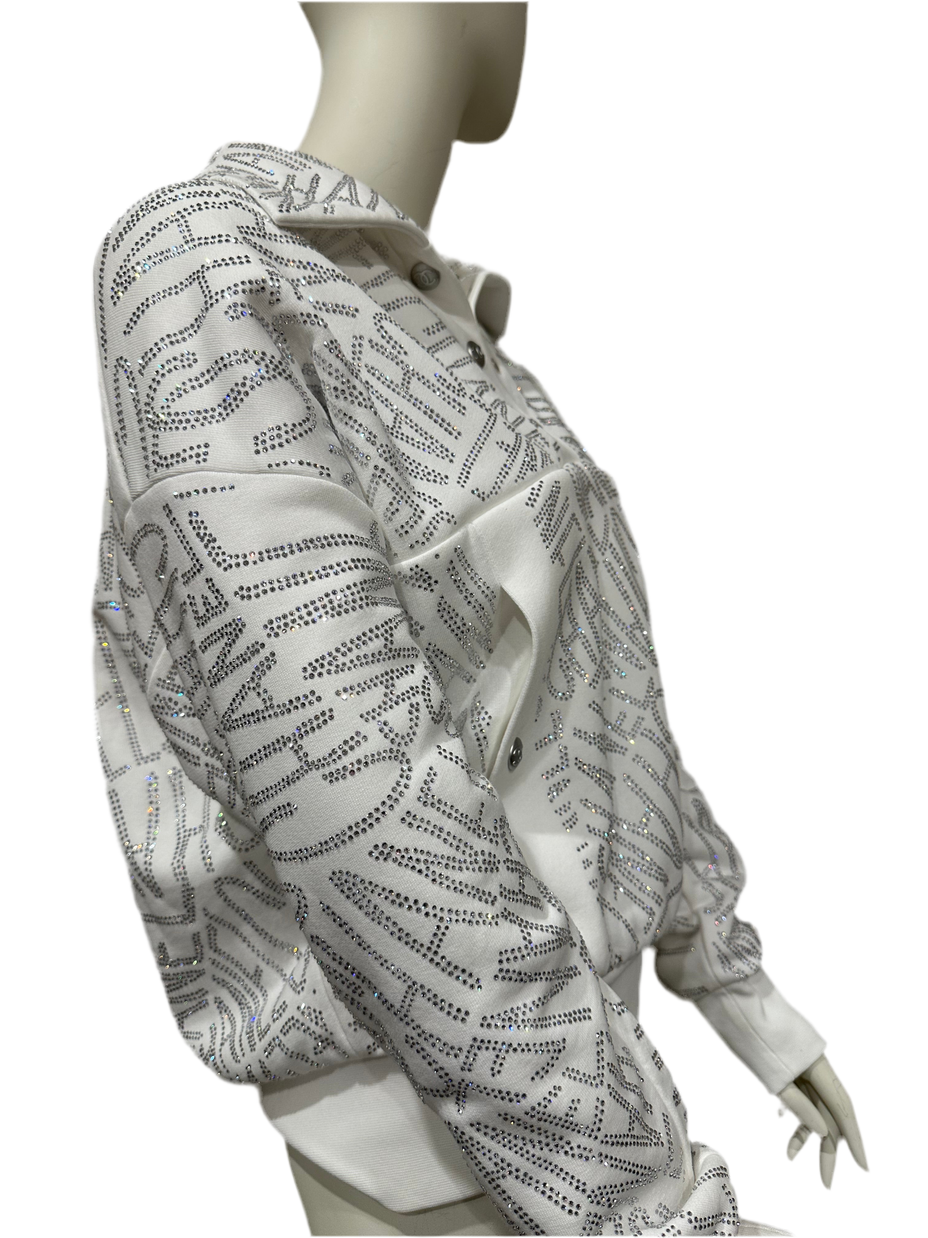 Chanel Coco Neige Crystal Sweatshirt (Size 40)