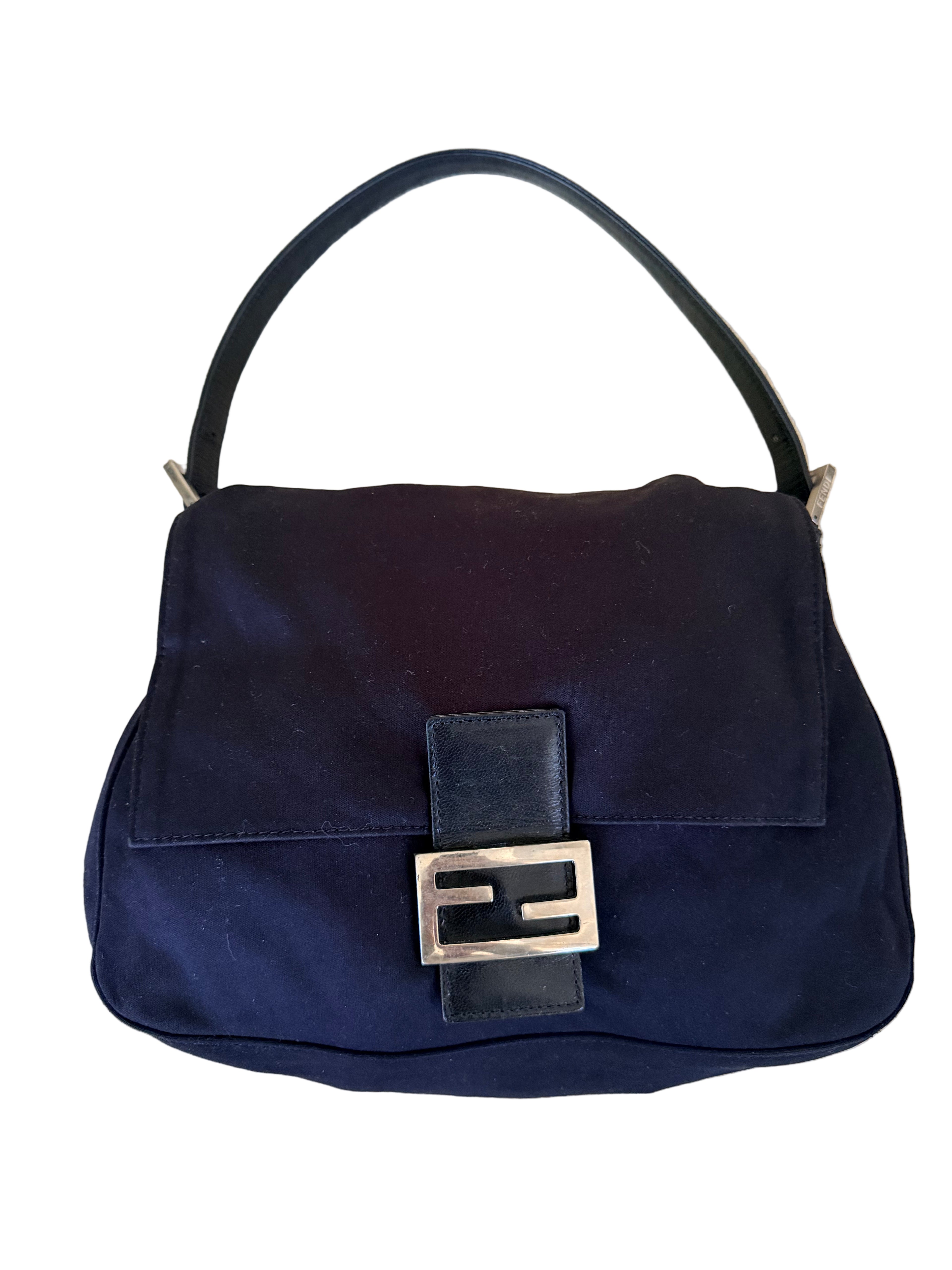 Vintage Black Fendi Mamma Baguette