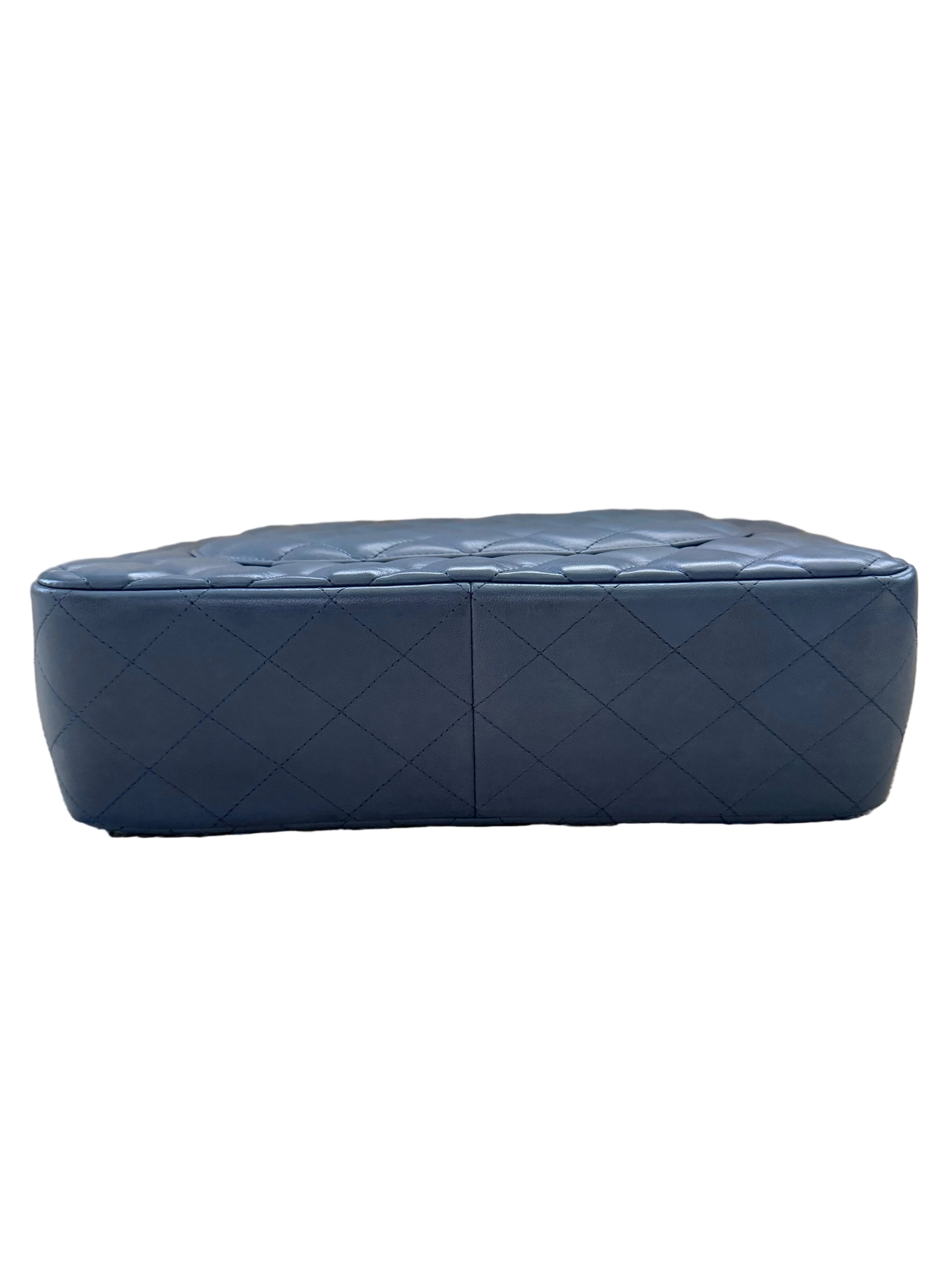 Chanel Classic Double Flap Jumbo Lambskin Blue