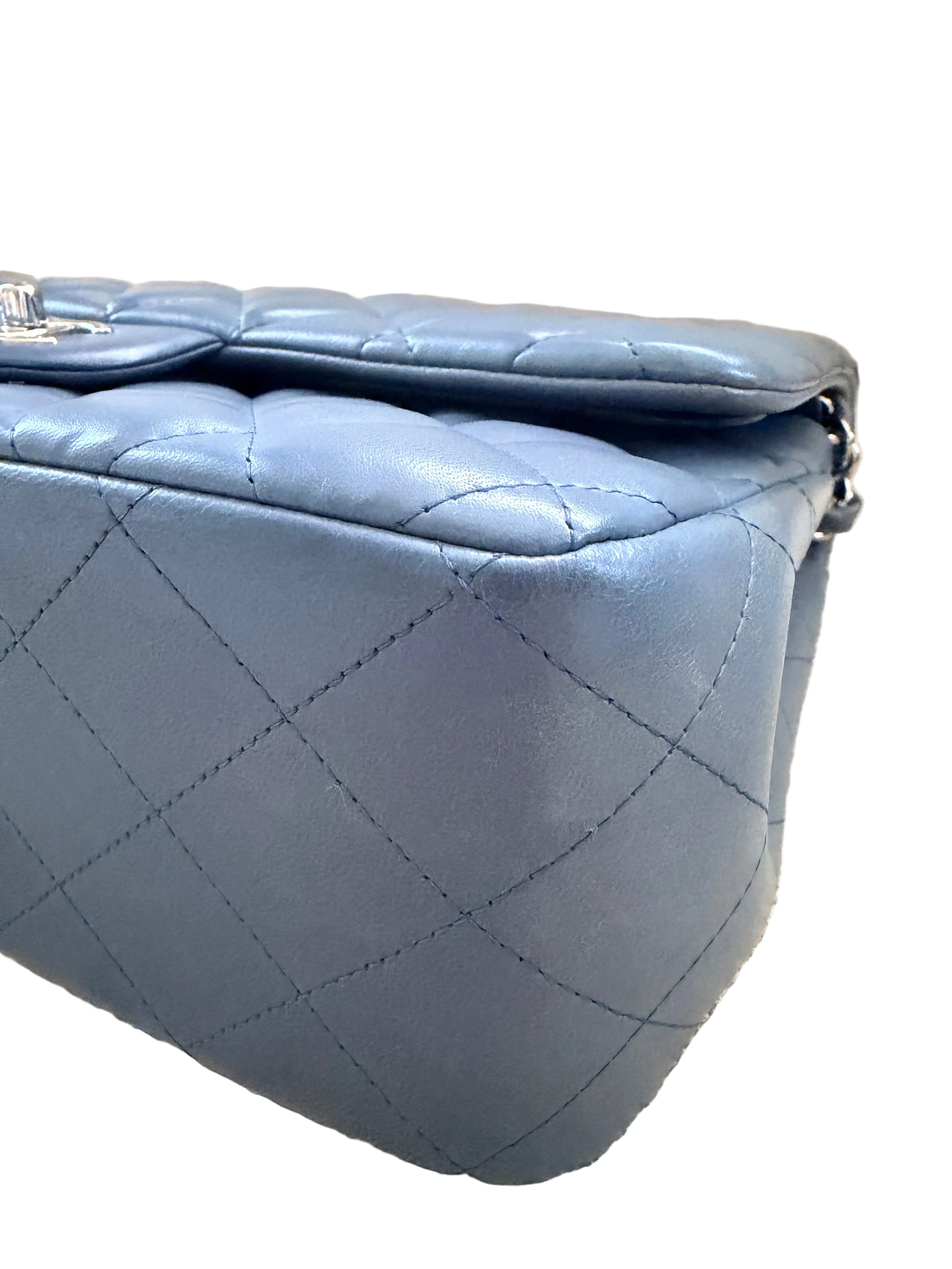 Chanel Classic Double Flap Jumbo Lambskin Blue