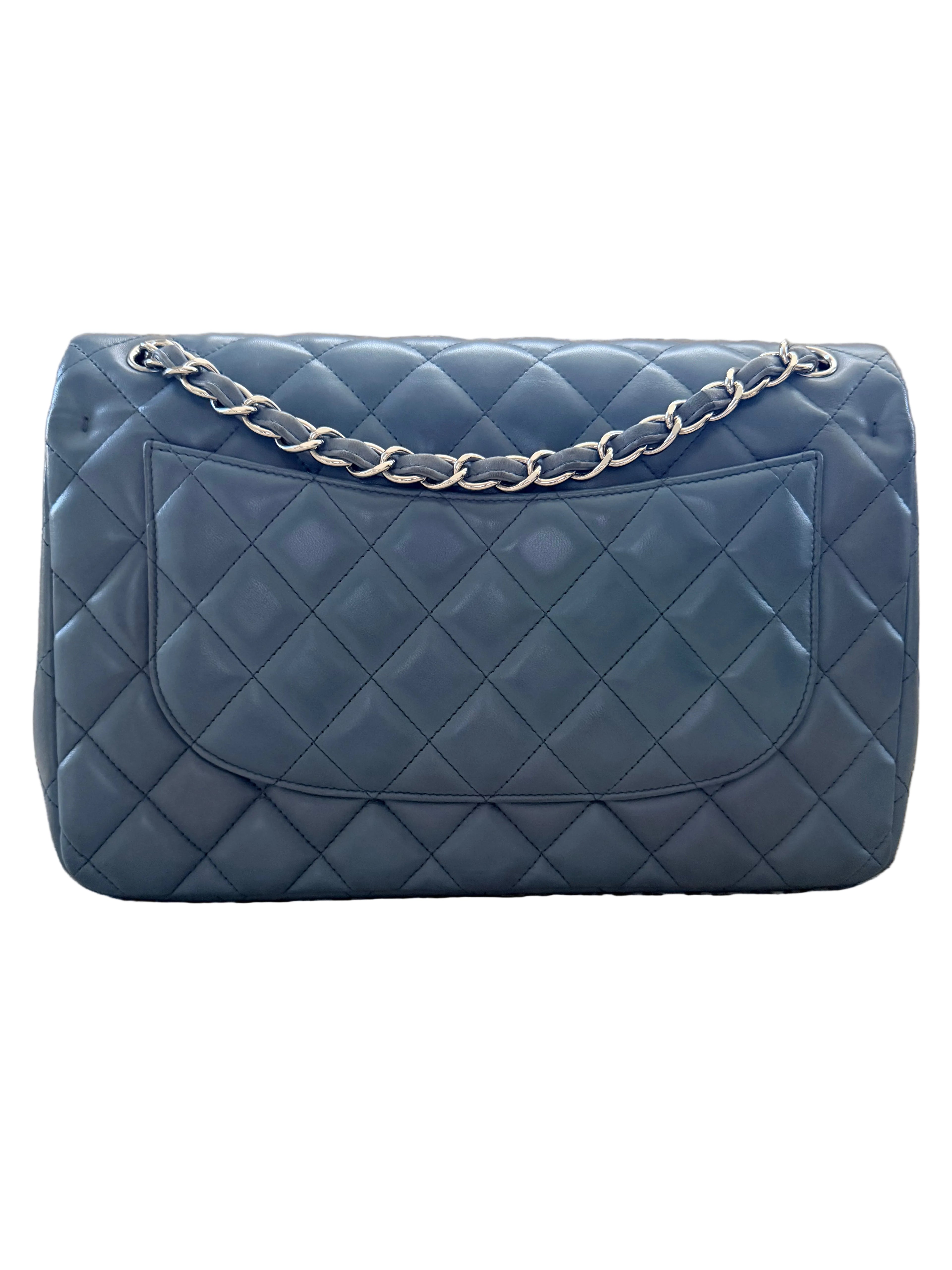 Chanel Classic Double Flap Jumbo Lambskin Blue
