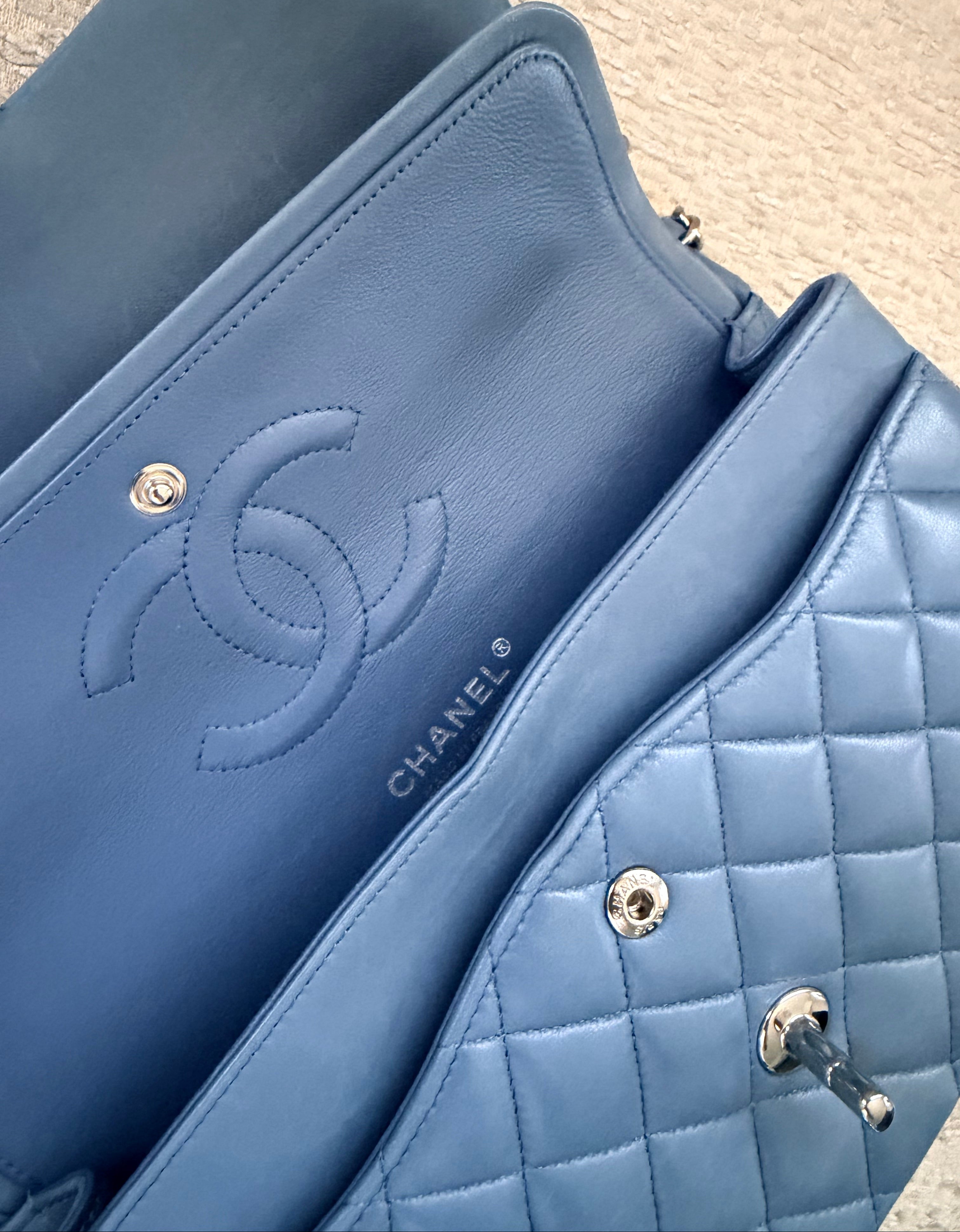 Chanel Classic Double Flap Medium Lambskin Blue