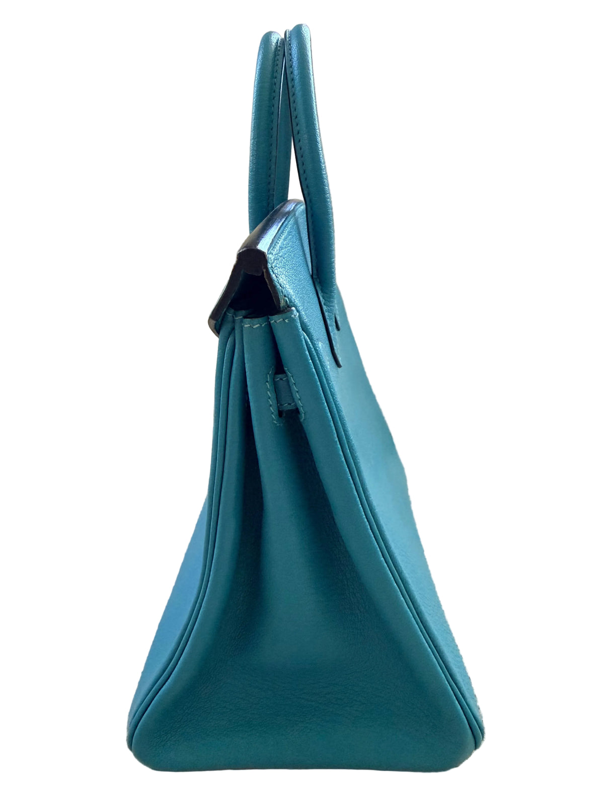 Hermès Birkin 25 Bleu Saint Cyr Chèvre Mysore - Authenticated Pre-Owned Hermès Luxury Handbag Perth Australia - View 5