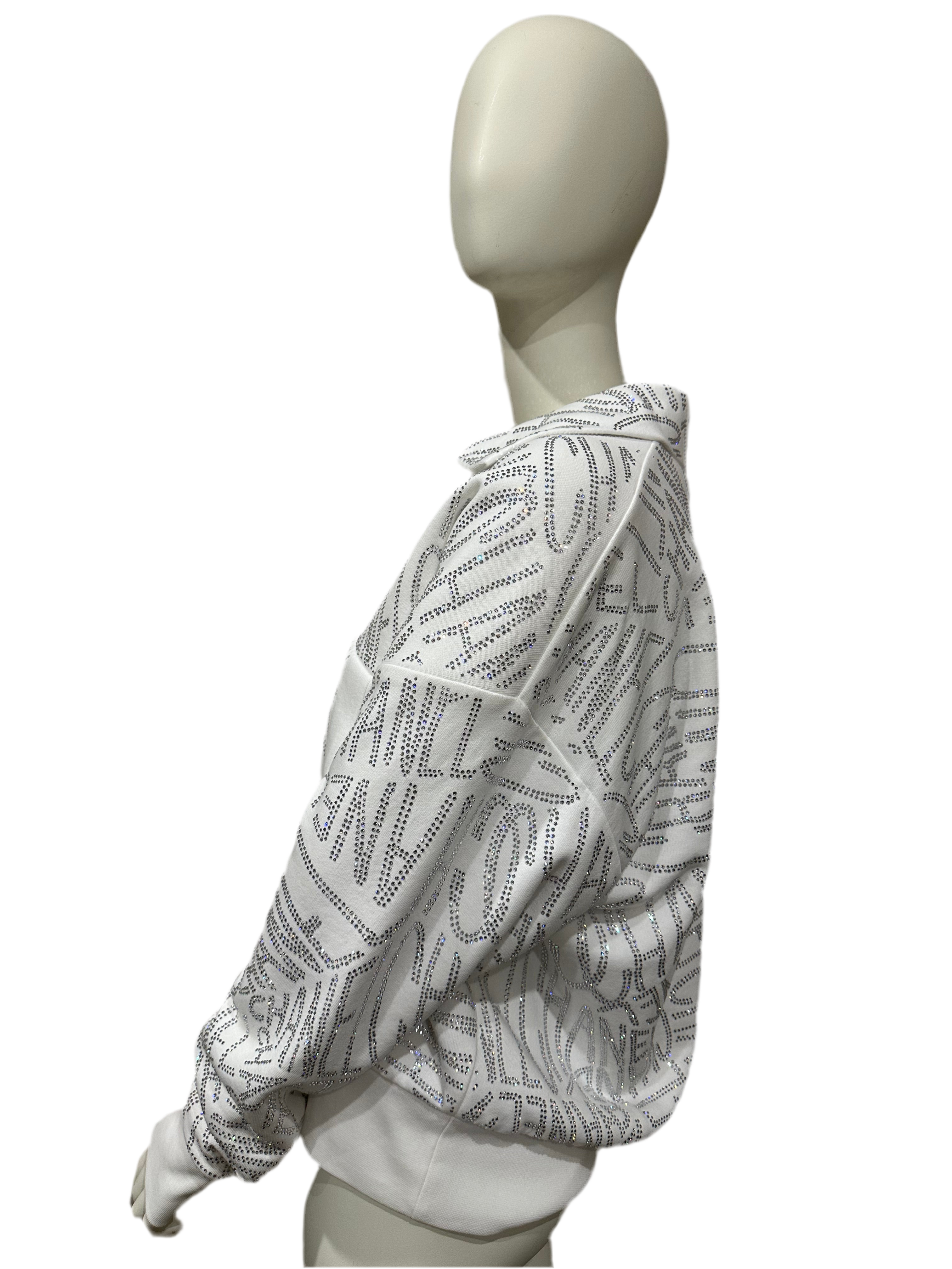 Chanel Coco Neige Crystal Sweatshirt (Size 40)