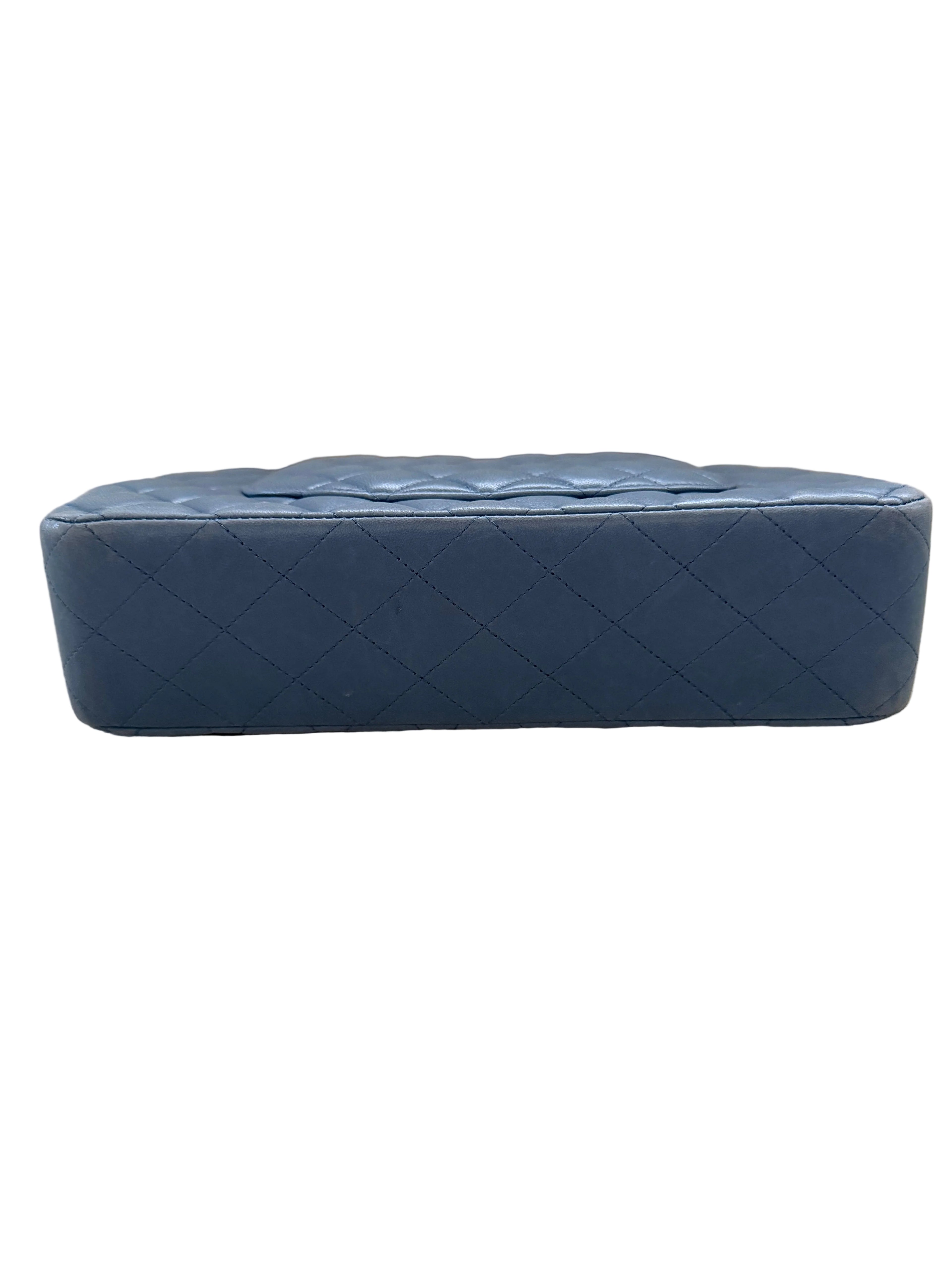 Chanel Classic Double Flap Medium Lambskin Blue