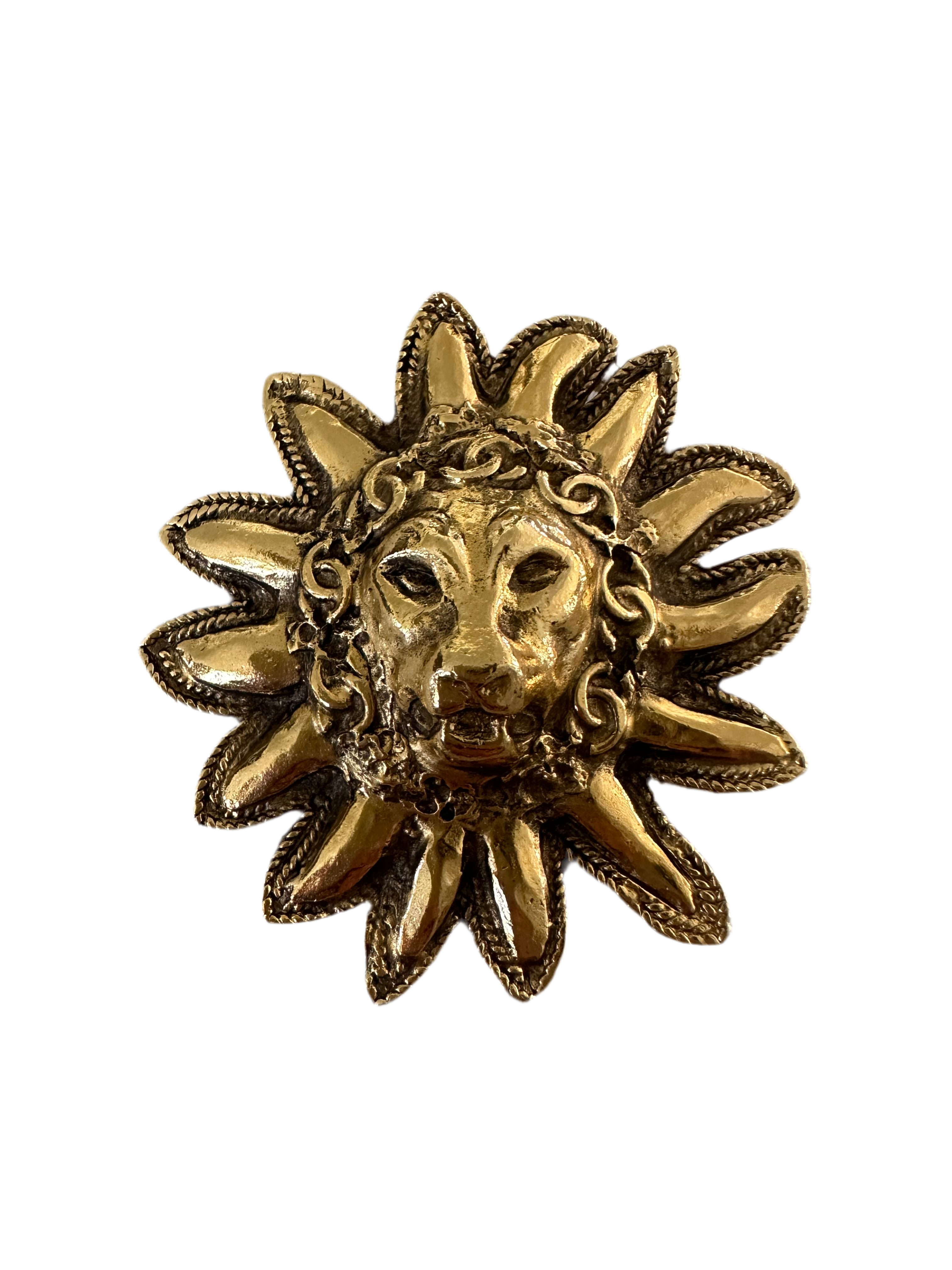 Chanel Lion Head Brooch