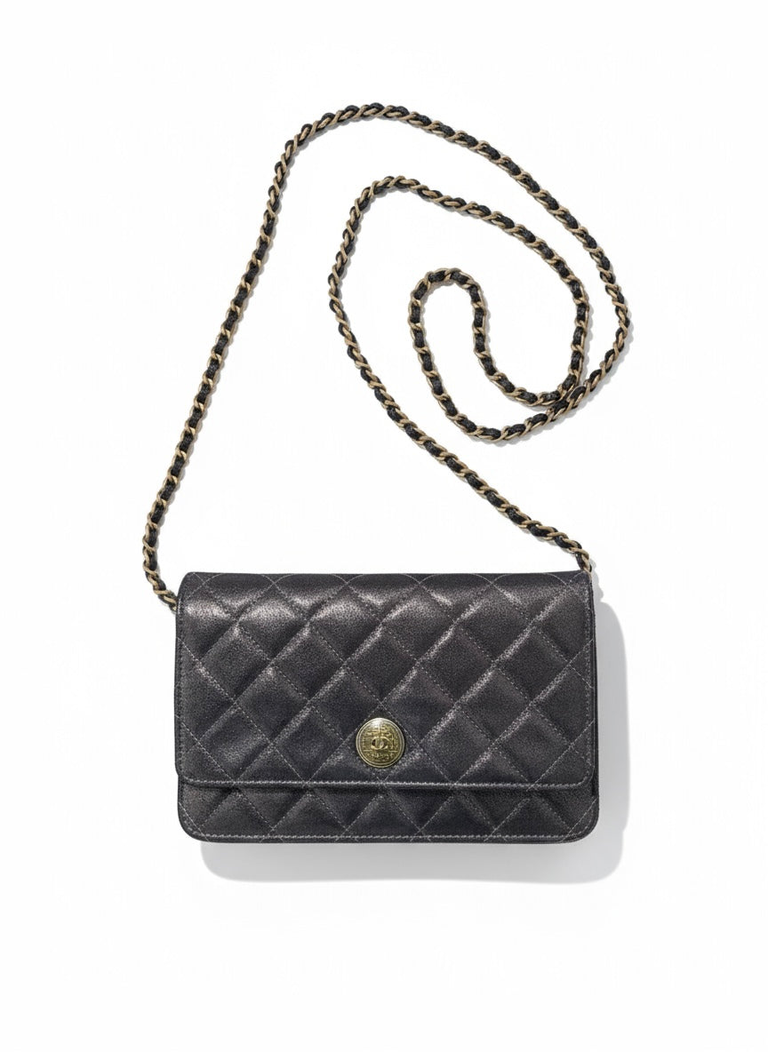 Chanel Paris-Edinburgh Black Iridescent WOC