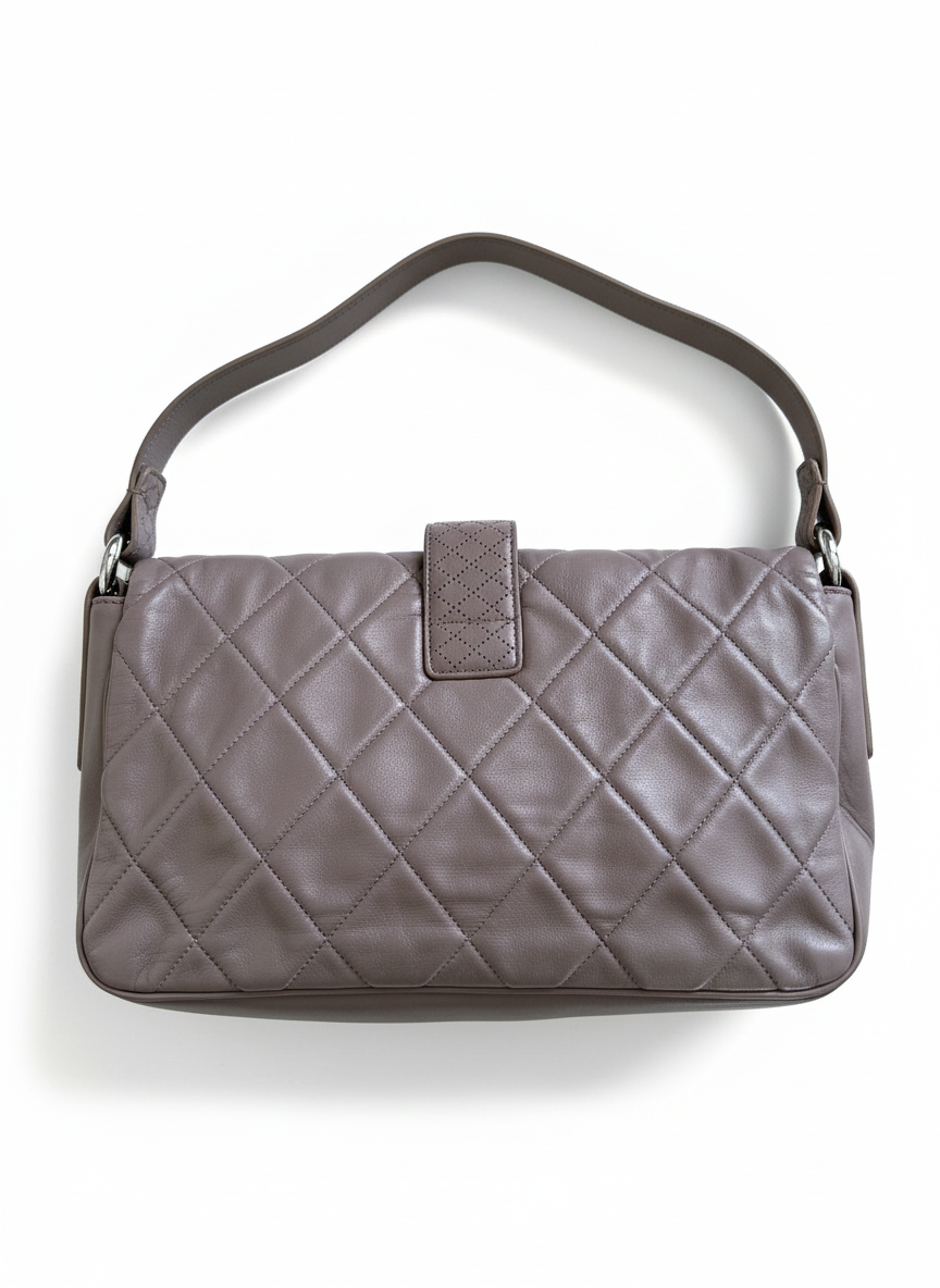 Chanel quilted leather shoulder flap bag