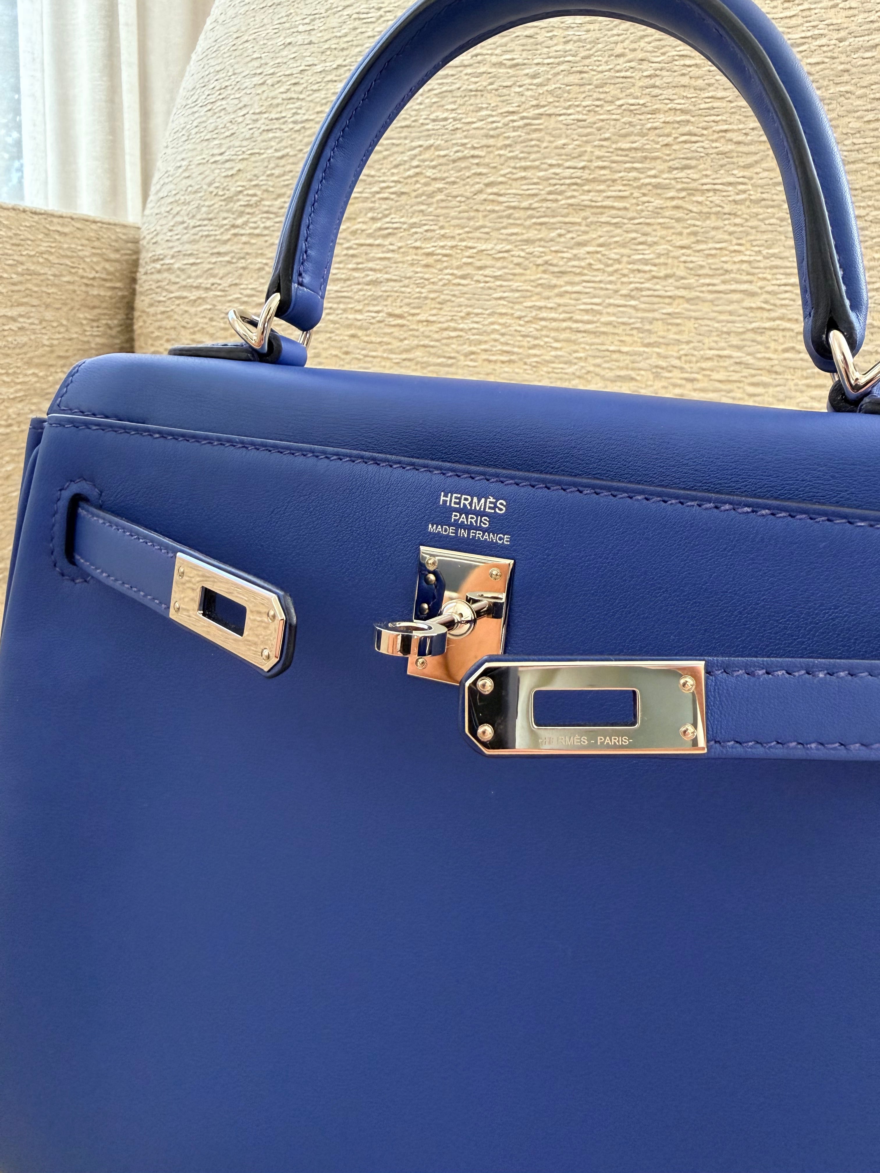 Hermès Kelly Retourne 25 - Bleu Royale