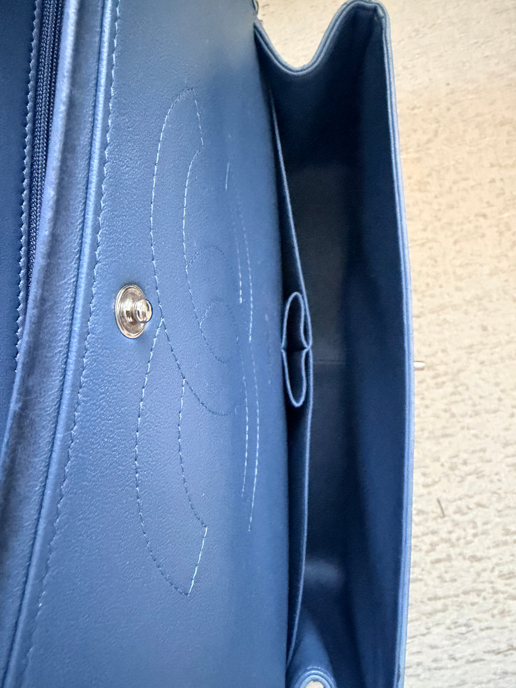 Chanel Classic Double Flap Jumbo Lambskin Blue