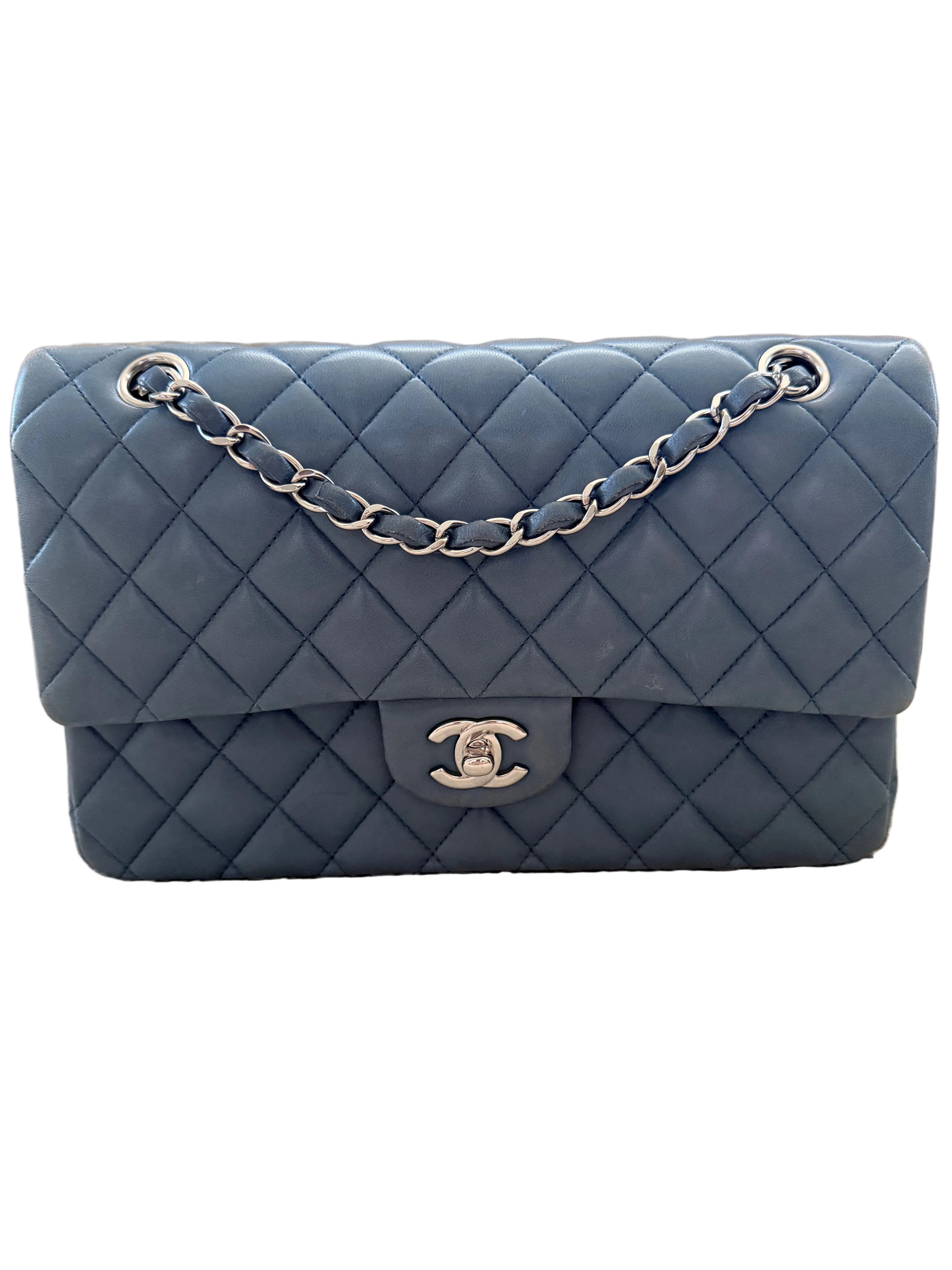 Chanel Classic Double Flap Medium Lambskin Blue