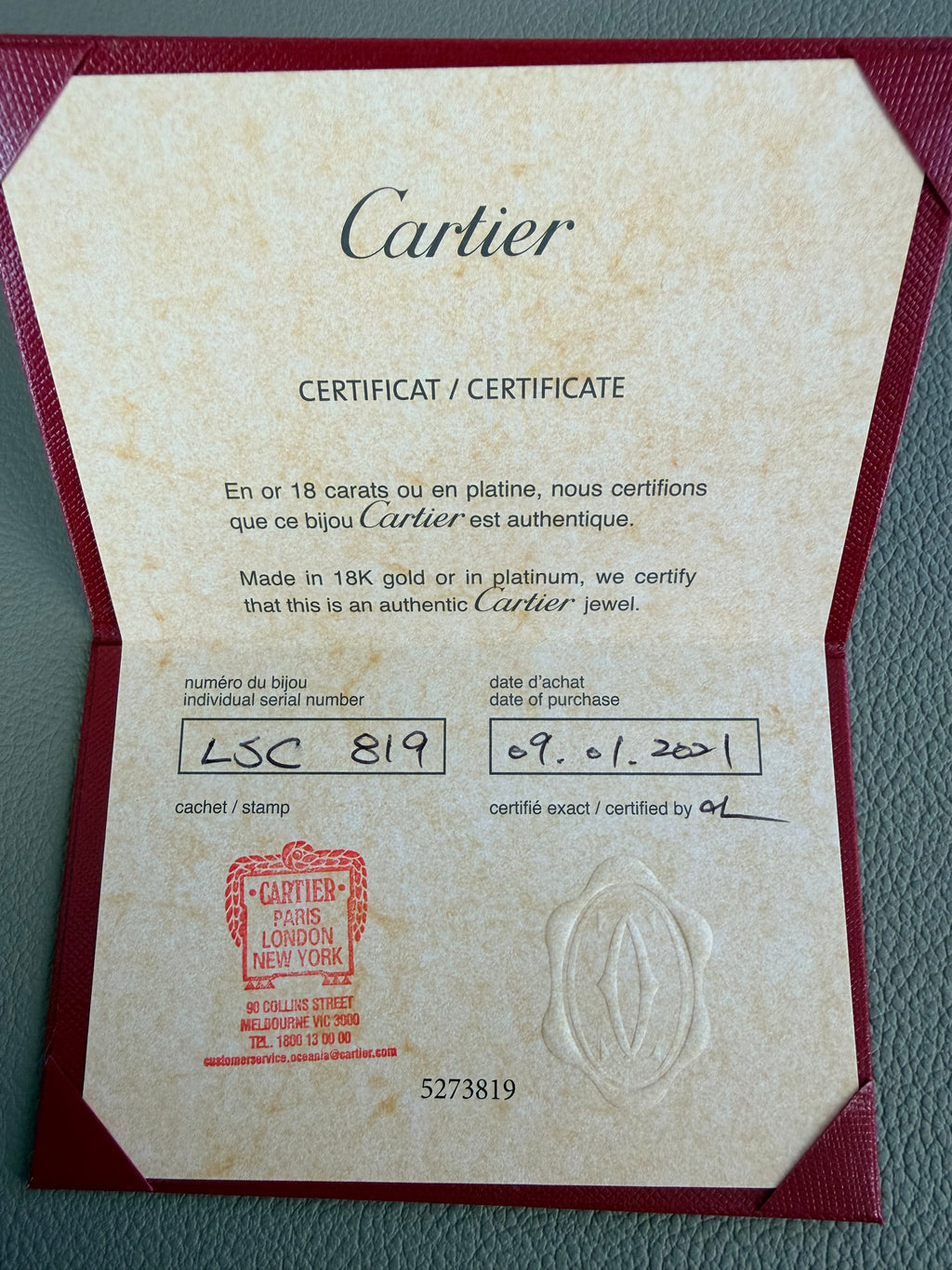 Cartier Love Ring White Gold