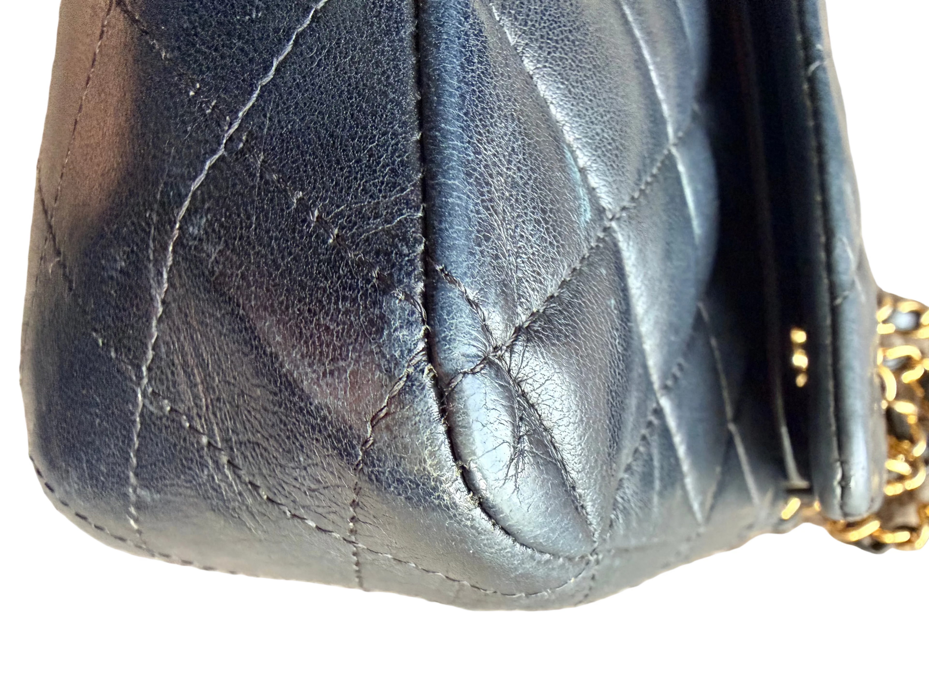 Chanel Classic Double Flap Medium Handbag Black Lambskin