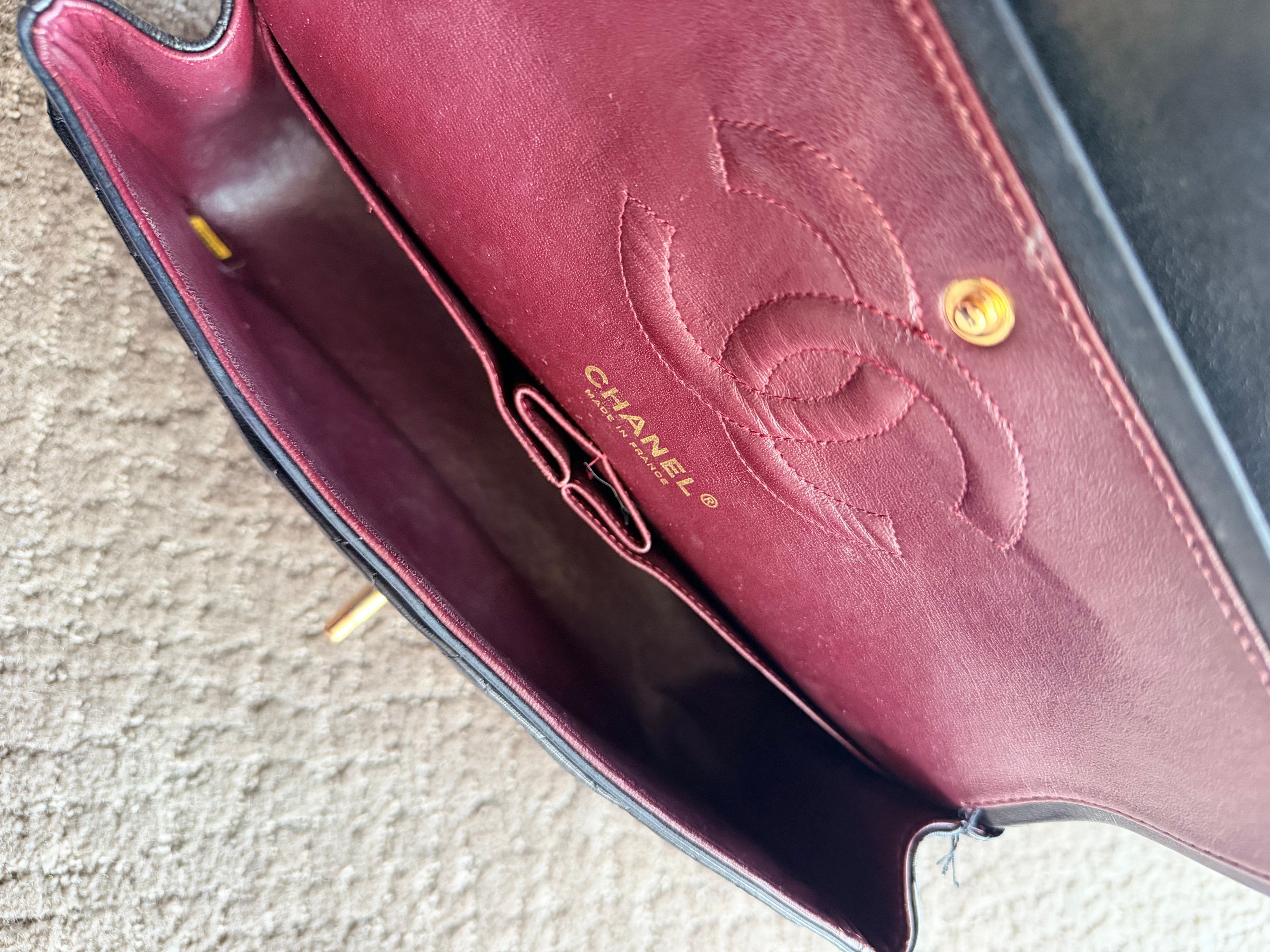 Chanel Classic Double Flap Medium Handbag Black Lambskin